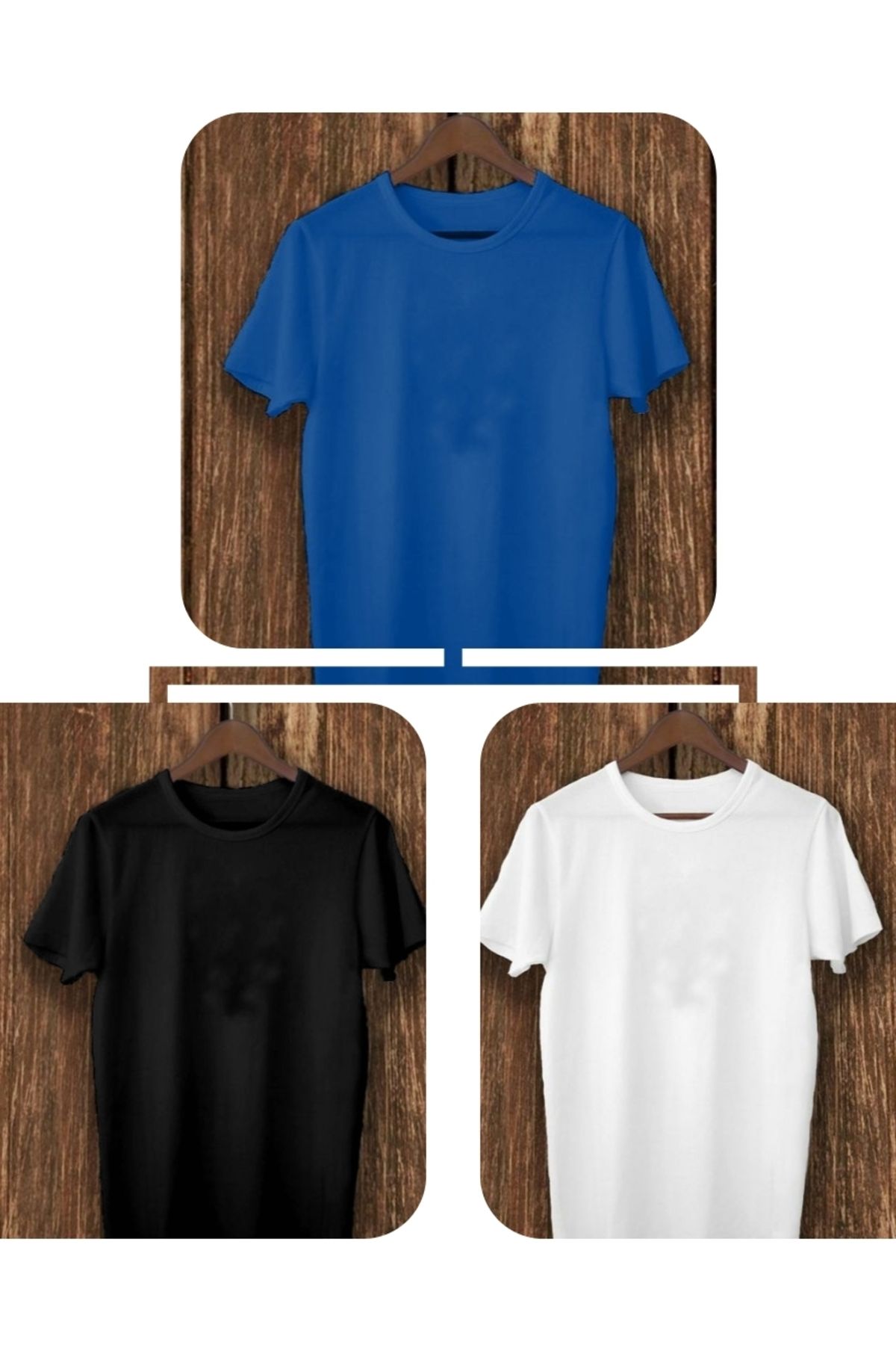 THE WHITE Kadın Büyük Beden 3-lü T-Shirt