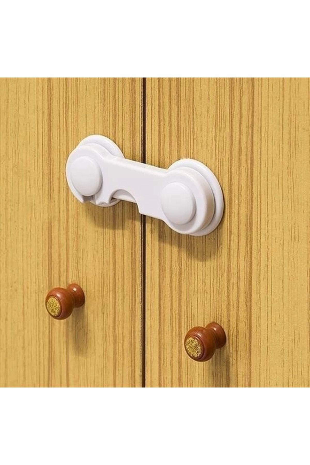MELFSHOP Bebek Çocuk Güvenliği Çekmece Ve Dolap İçin Kendiliğinde Yapışkanlı Vidasız Kapak Kilidi