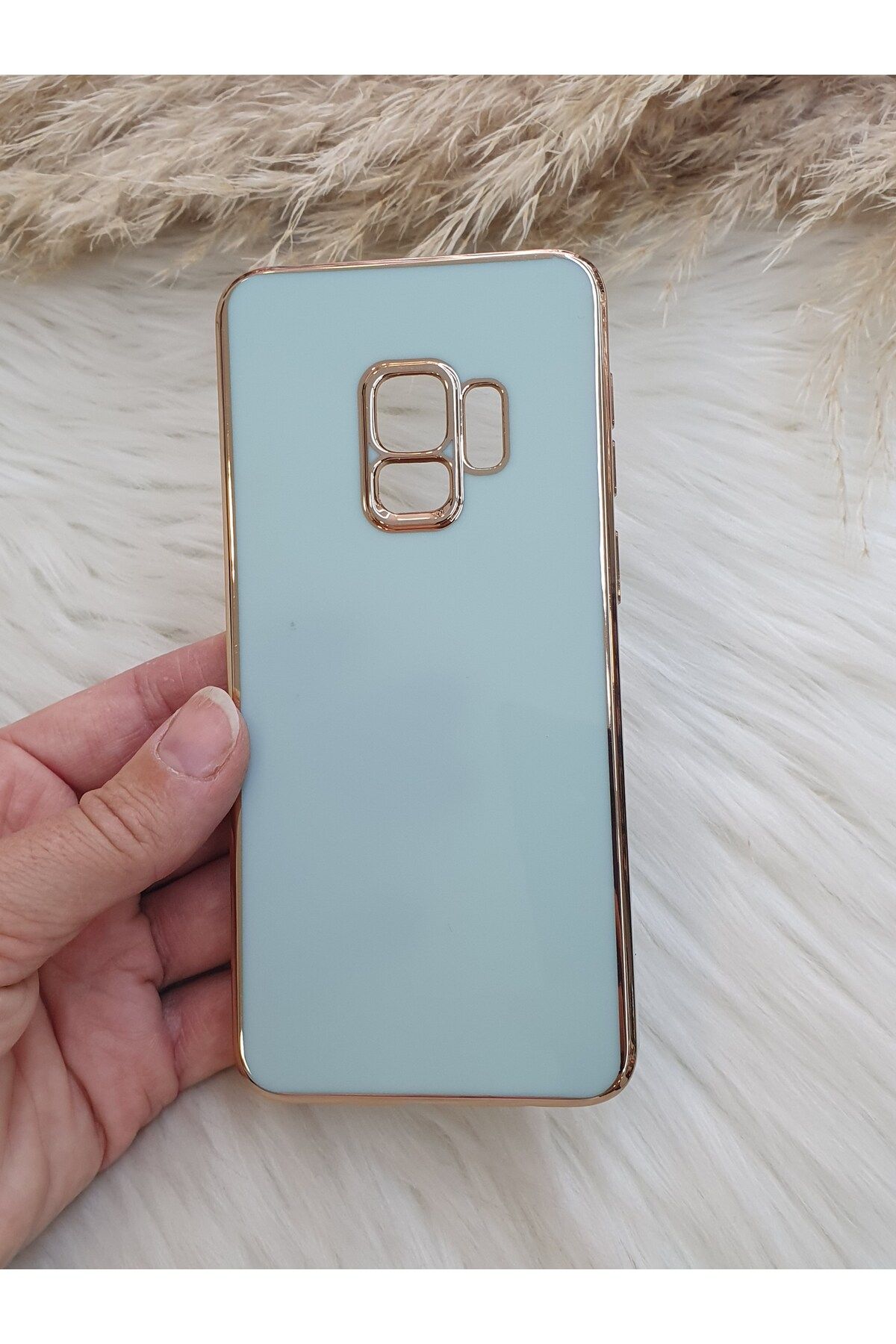ZB Aksesuarda Moda Samsung GALAXY S9 Uyumlu Lazer Kesim Parlak Kılıf