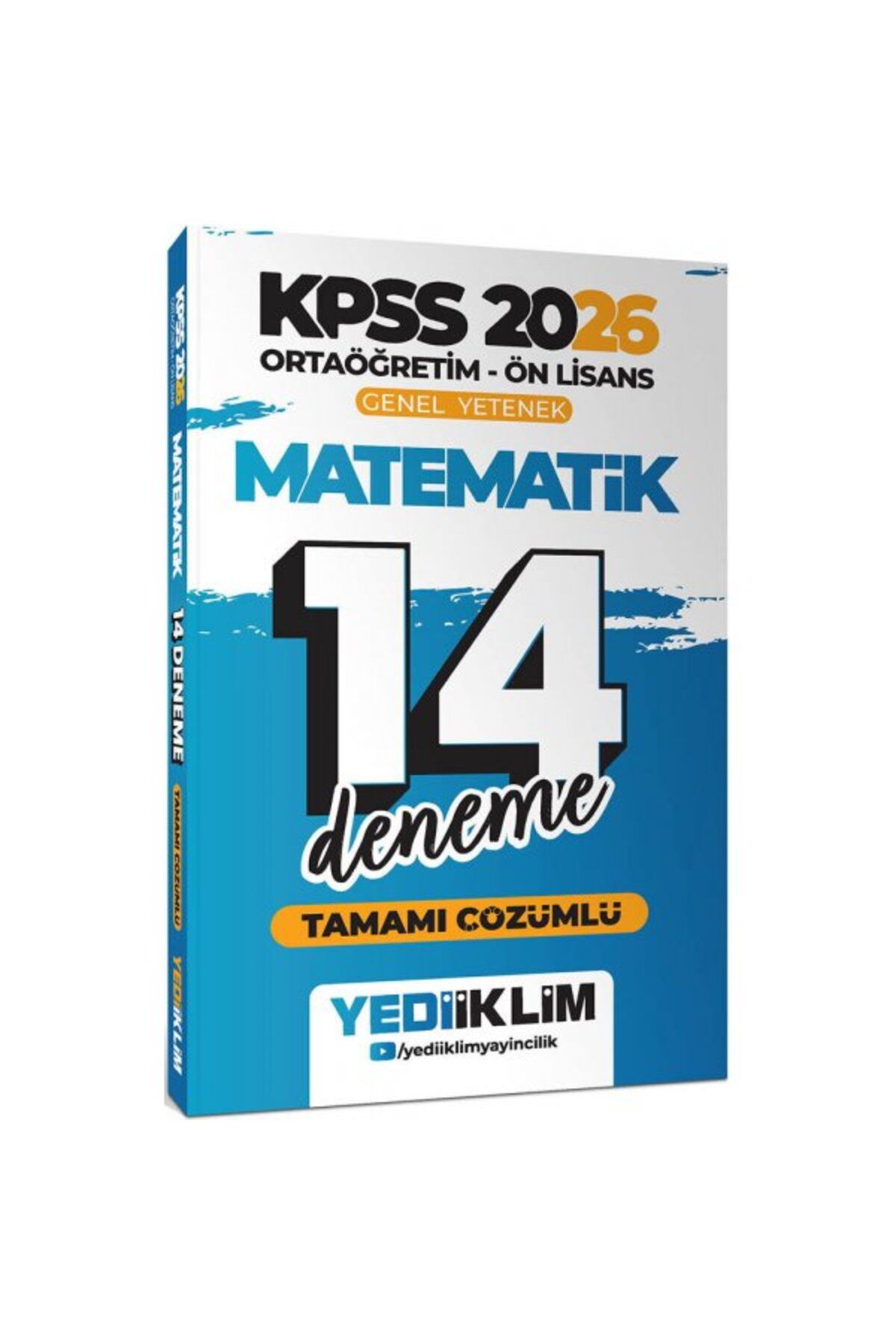 Yediiklim Yayınları Yediiklim 2026 KPSS Ortaöğretim Ön Lisans Genel Yetenek Matematik Tamamı Çözümlü 14 Deneme