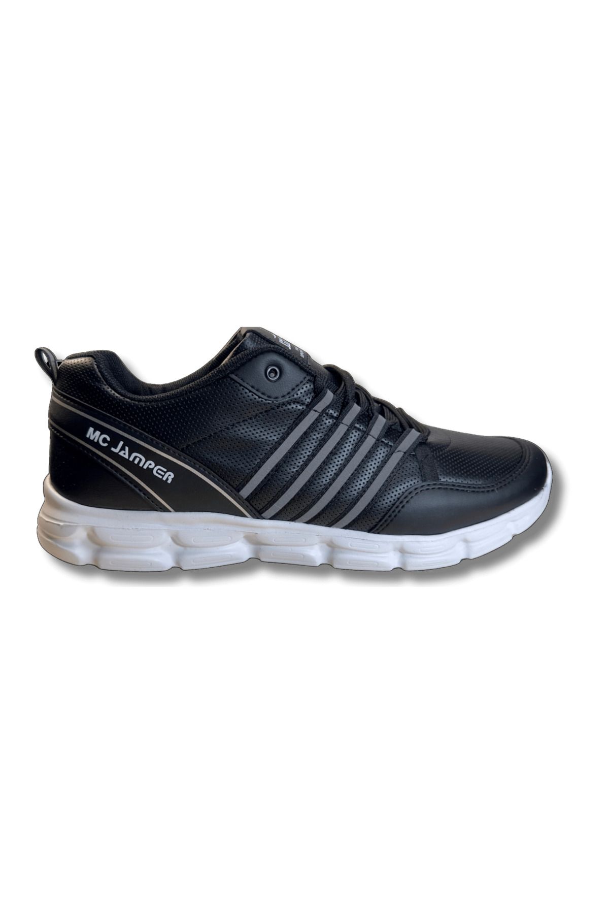 MC Jamper 1876 Siyah (Battal) Hafızalı İç Tabanlı Bağcıklı Erkek Sneaker Spor Ayakkabı