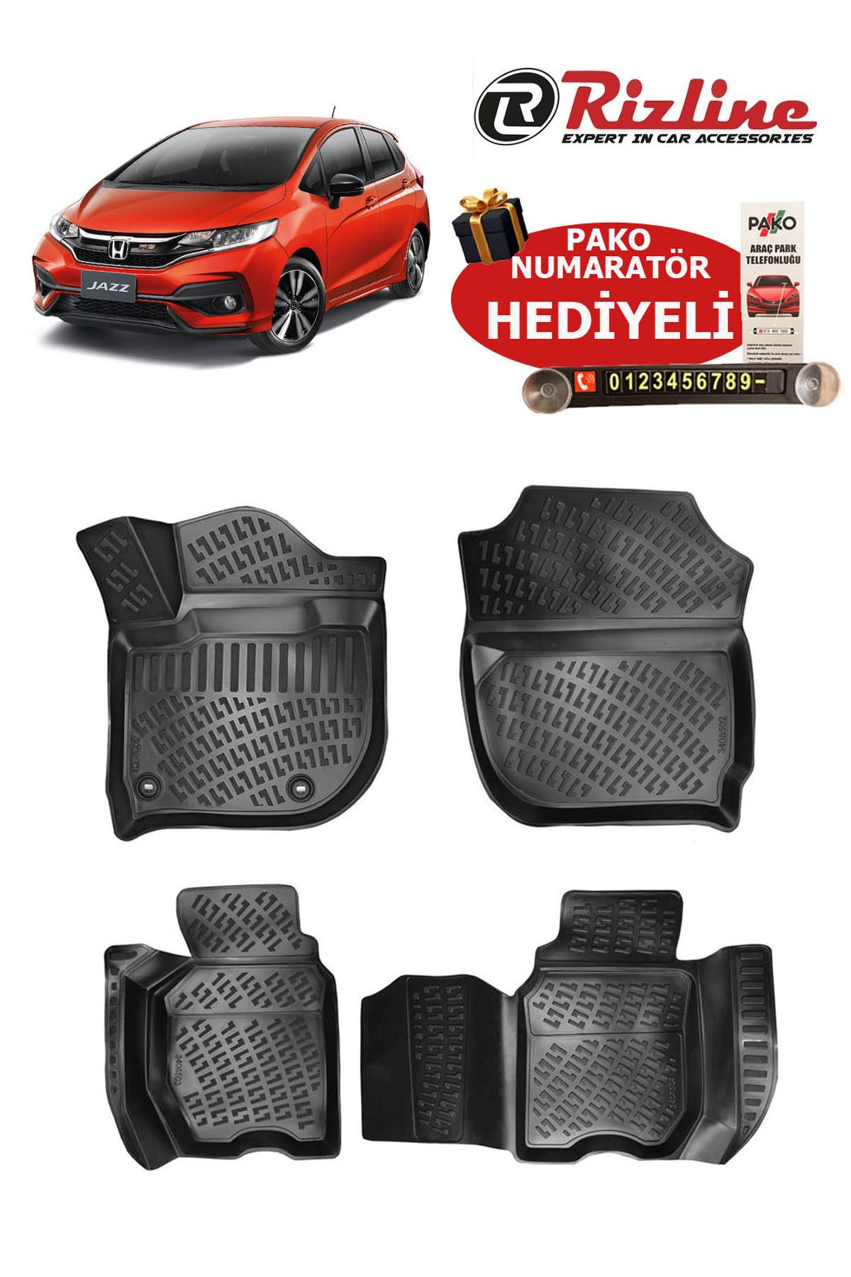 Rizline Honda City 2015-2020 Havuzlu Paspas