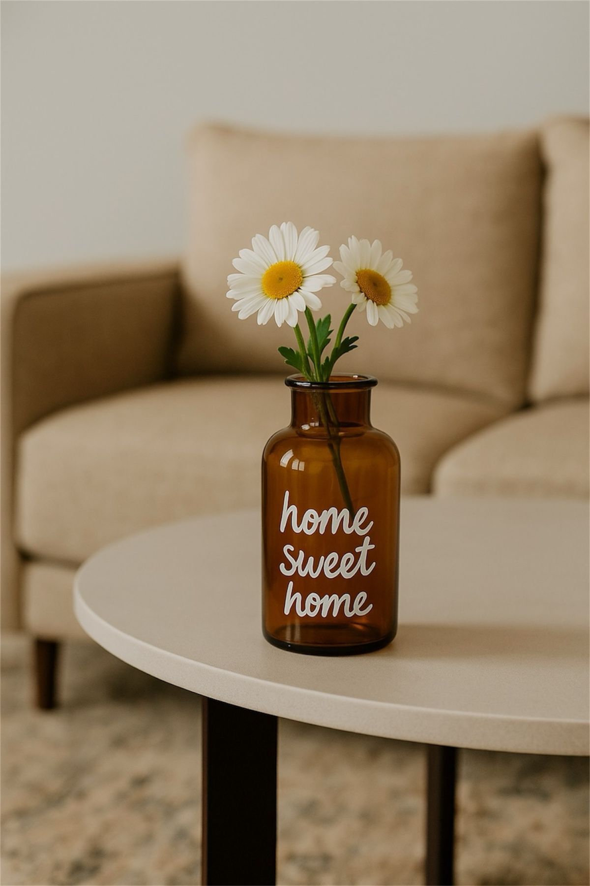 Bayev Home Sweet Home Vazo Amber Dekoratif Vazo