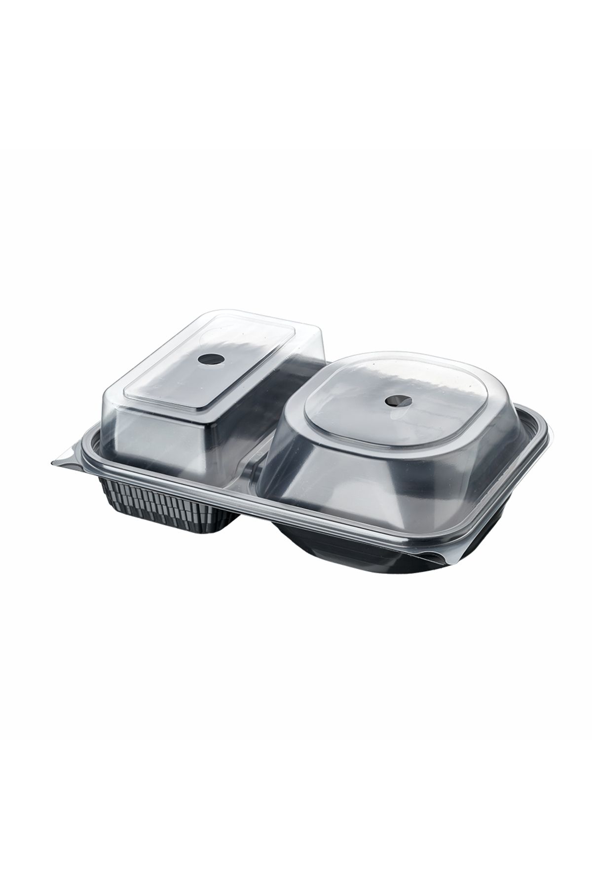 AMBALAJ GROSS Hamburger Kabı siyah takım Set (100 Adet)