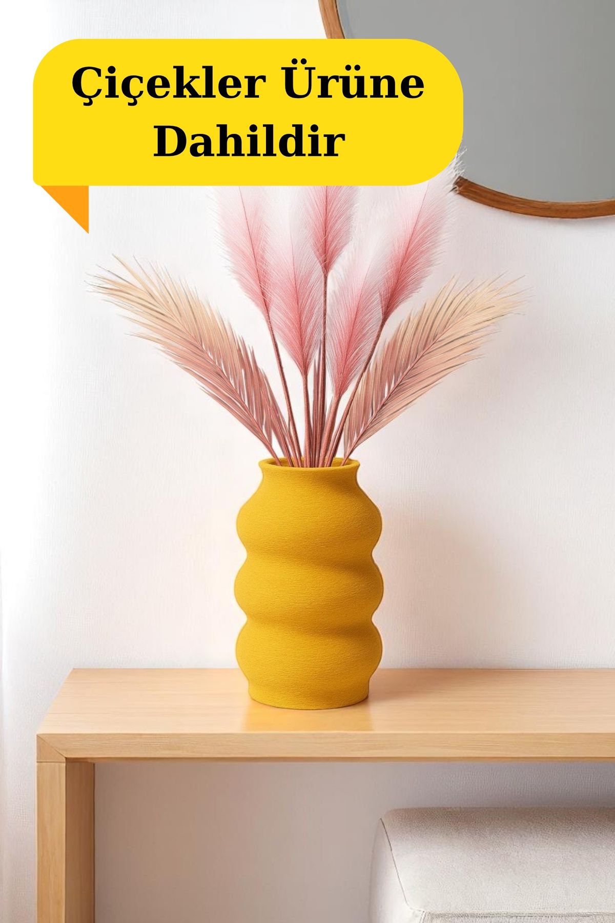 LUNAVA Dido Vazo Dekoratif - Bohem & İskandinav Tarz, Modern Minimalist Obje | 15cm