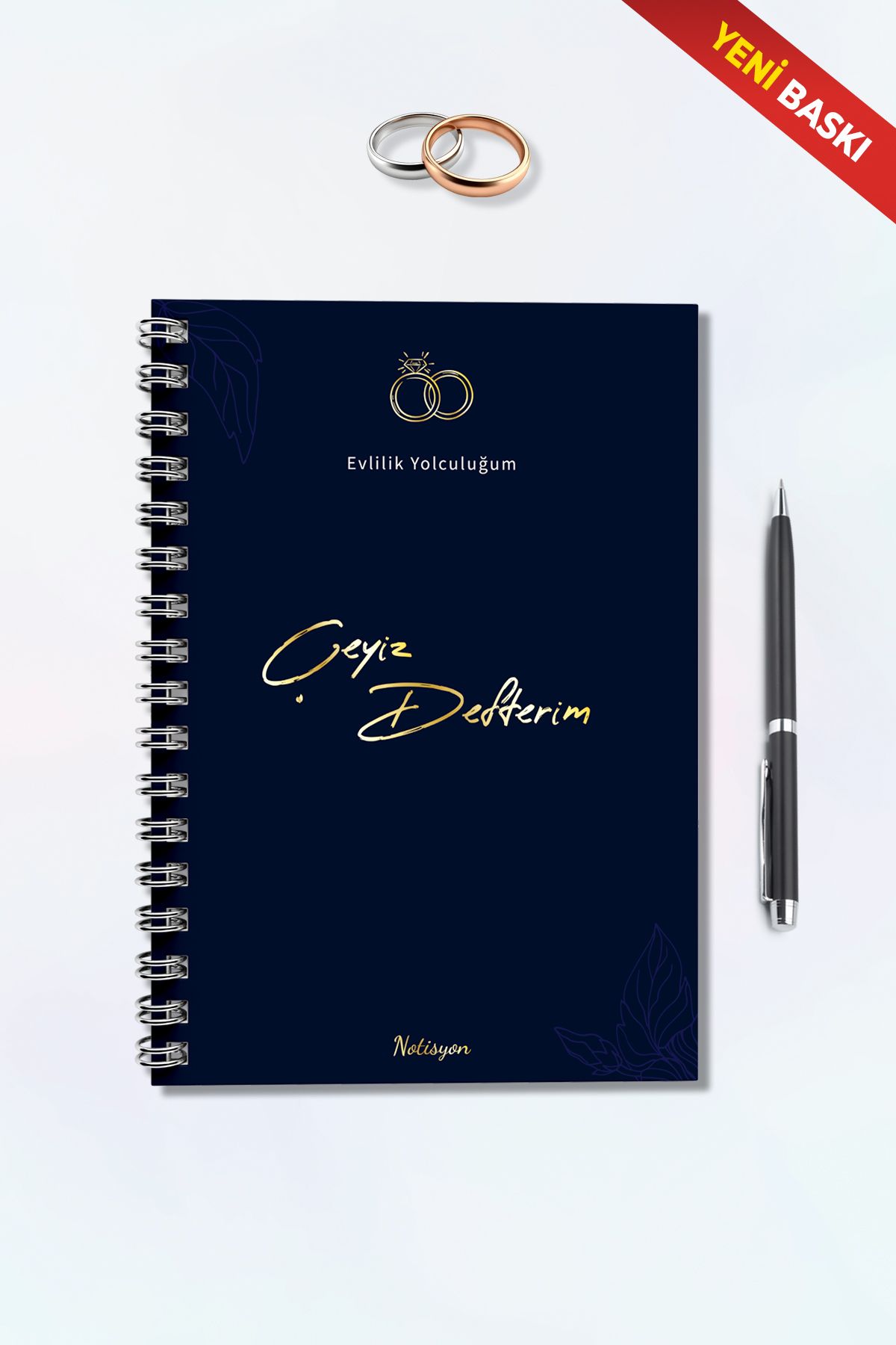 Evlilik Yolculuğum Çeyiz Defteri, Düğün Planlayıcı, Çeyiz Listesi, Çeyiz, Söz, Nişan, Kına, Balayı, Spiralli, 44 Sayfa.