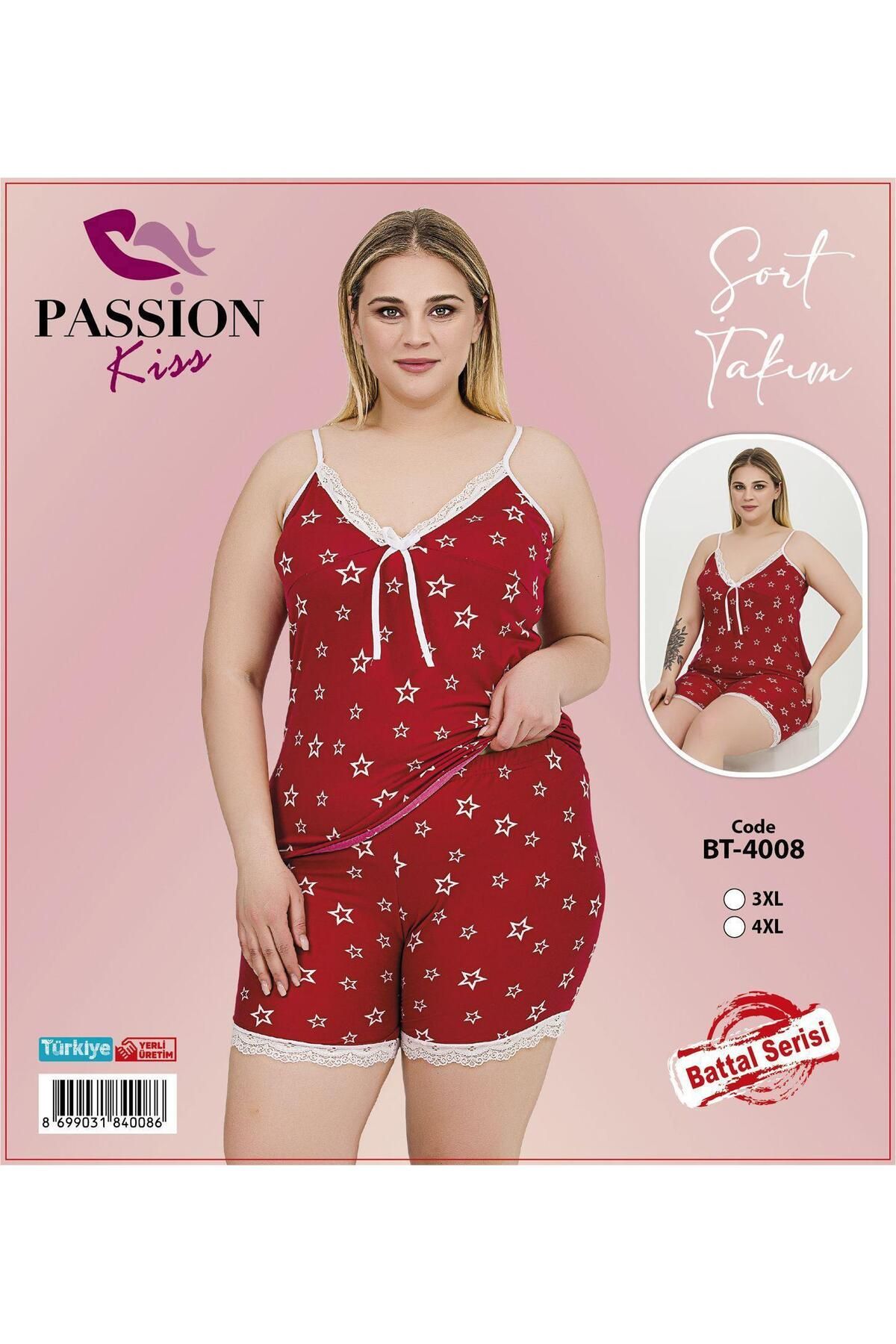Emir Store İp Askılı Büyük Beden Kadın Pijama Takımı