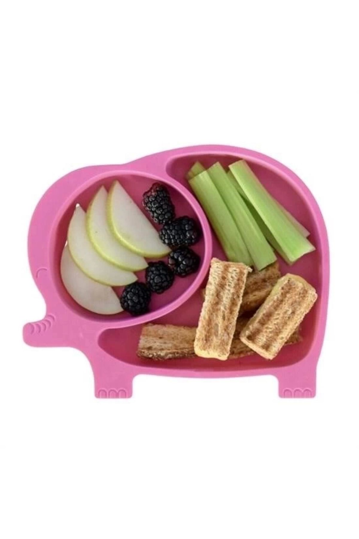 MT29 GİYİM Bebek Ve Çocuk İçin Sevimli Fil Model Desenli Yemek Bebek Mama Kabı Bölmeli Tabak