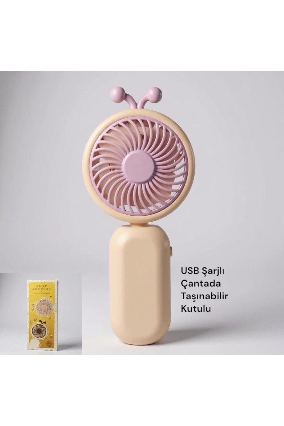 Brokoli Home USB Şarjlı El Fanı I Mini Taşınabilir Fan I Yaz Serinleticisi I Vantilatör I Taşınabilir Fan I Pemb