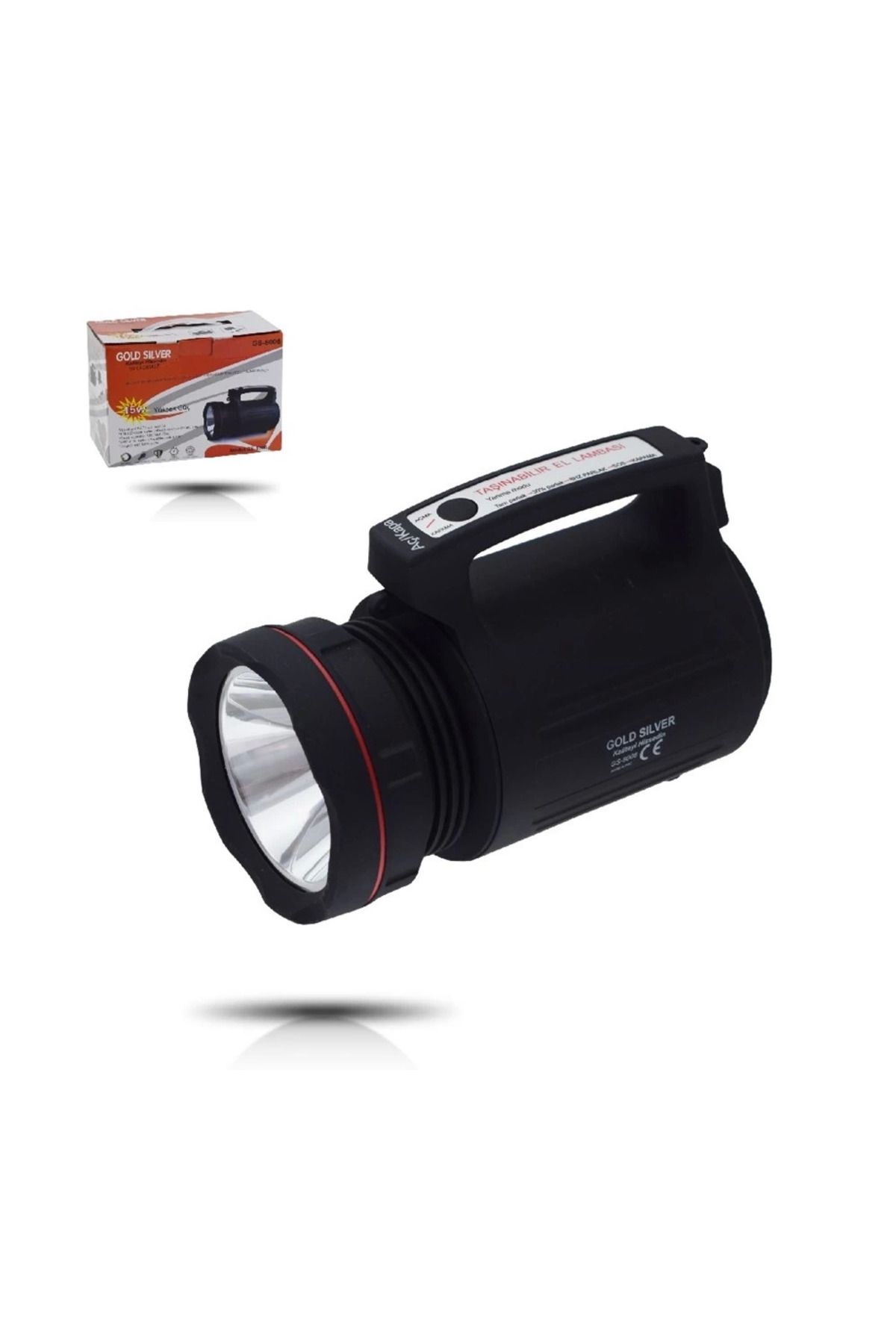 feifei Gs-8006 Parlak Ledli Taşınabilir Şarj Edilebilir El Feneri 15w