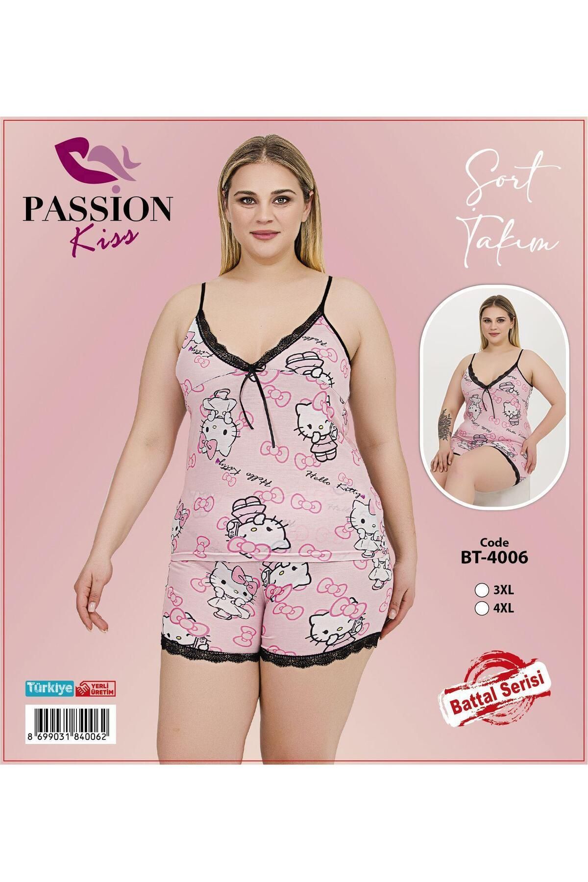 Emir Store İp Askılı Büyük Beden Kadın Pijama Takımı
