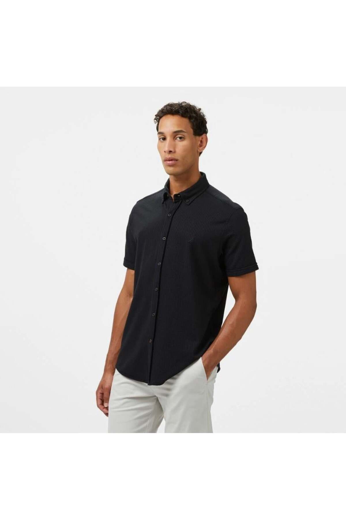 Nautica Erkek Siyah Classic Fit Gömlek
