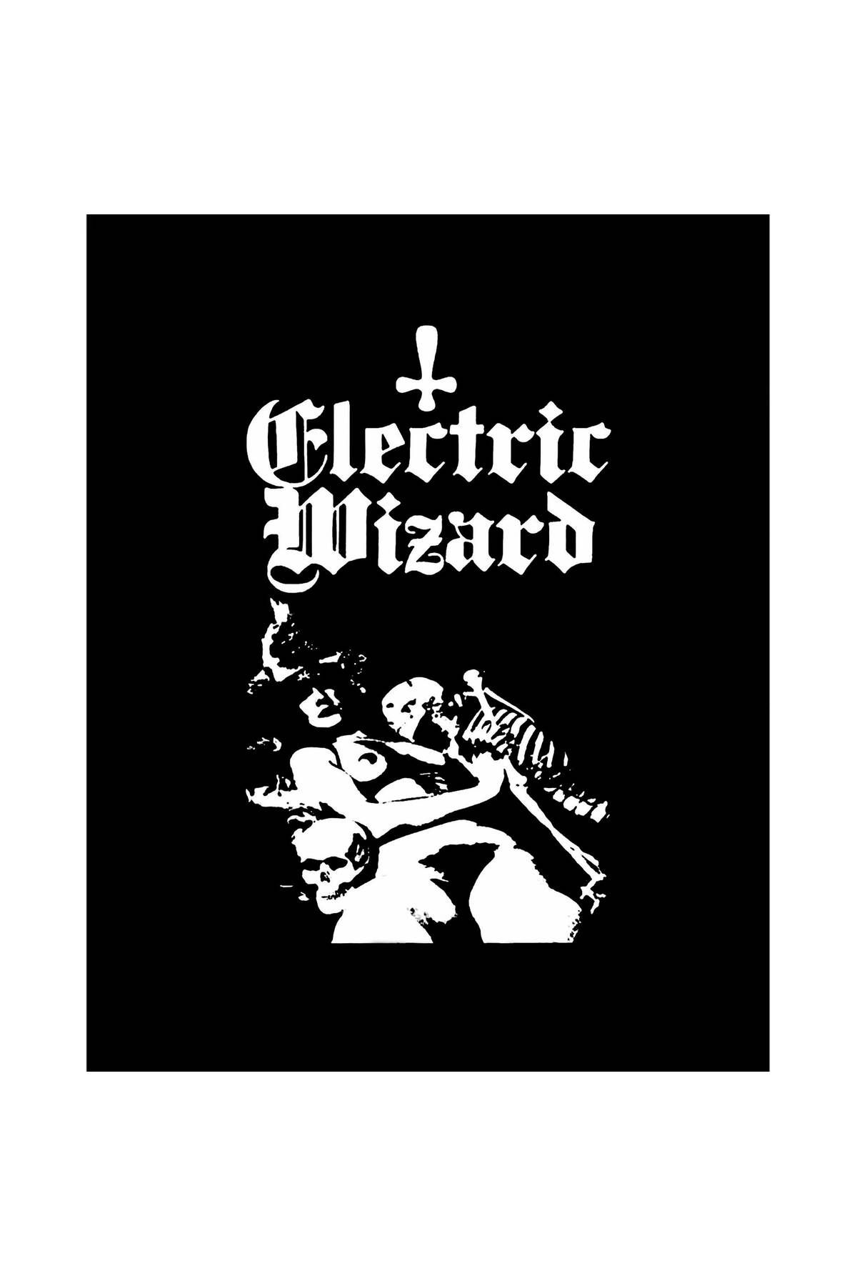 Z zepplin Electric Wizard Legalise Drugs and Murder Skeleton Girl Büyük Sırt Patch Yama