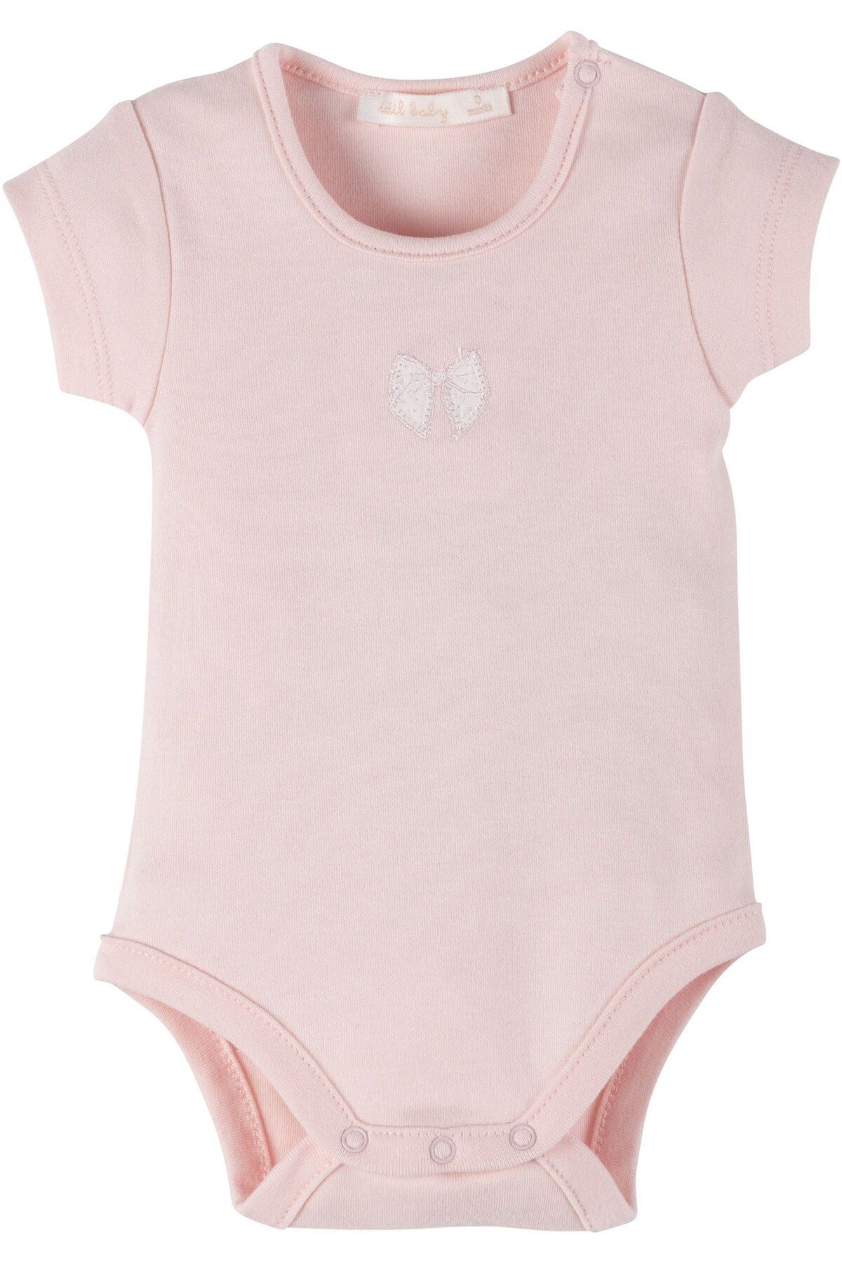 İdilbaby&Mamino İDİLBABY&MAMİNO kız bebek fiyonk desen yarım kol body