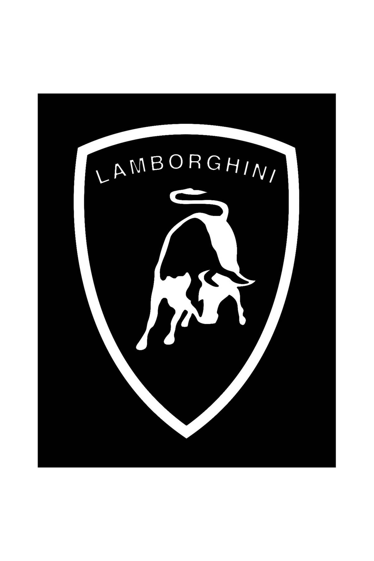 Z zepplin Lamborghni Logo White Büyük Sırt Patch Yama