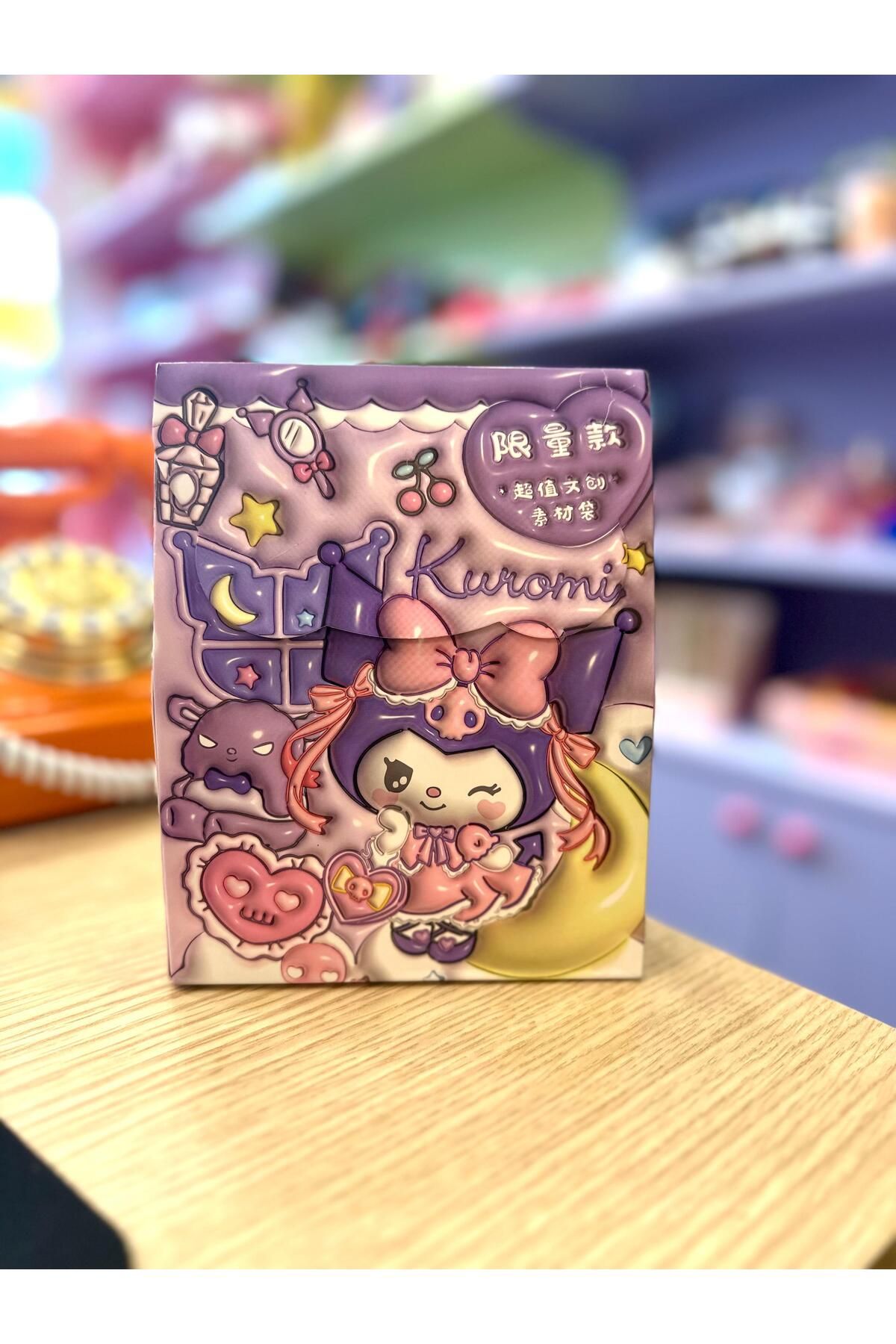 BABUN BİR ADET Sanrio Kuromi Kalem Defter Sticker Kırtasiye Seti Süpriz Kutu Kuromi Hediyelik Eşya