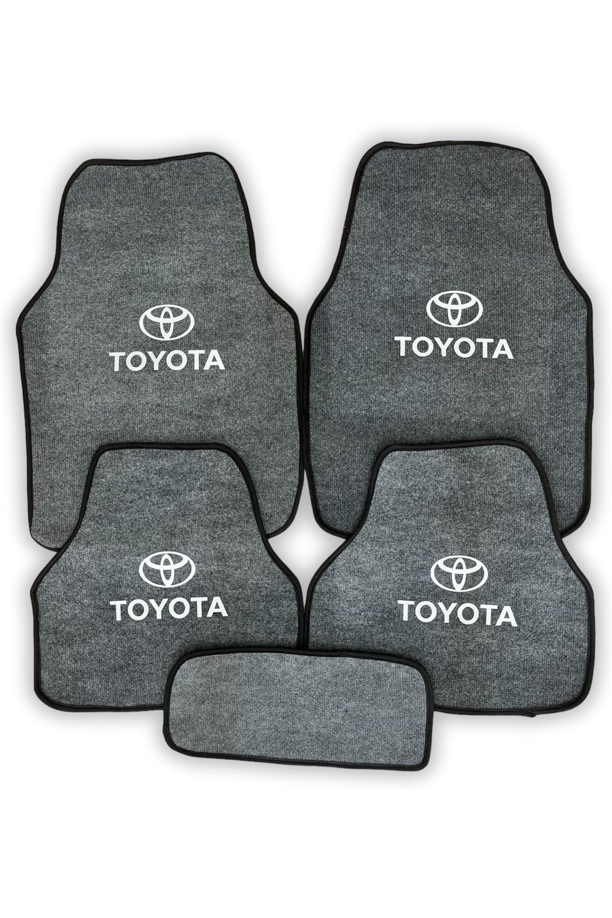TUSBA MARKET Toyota uyumlu 5 Parça Çift Katlı Koyu Gri Oto Halı Paspas | Toyota Araba Araç Oto Halı Paspas