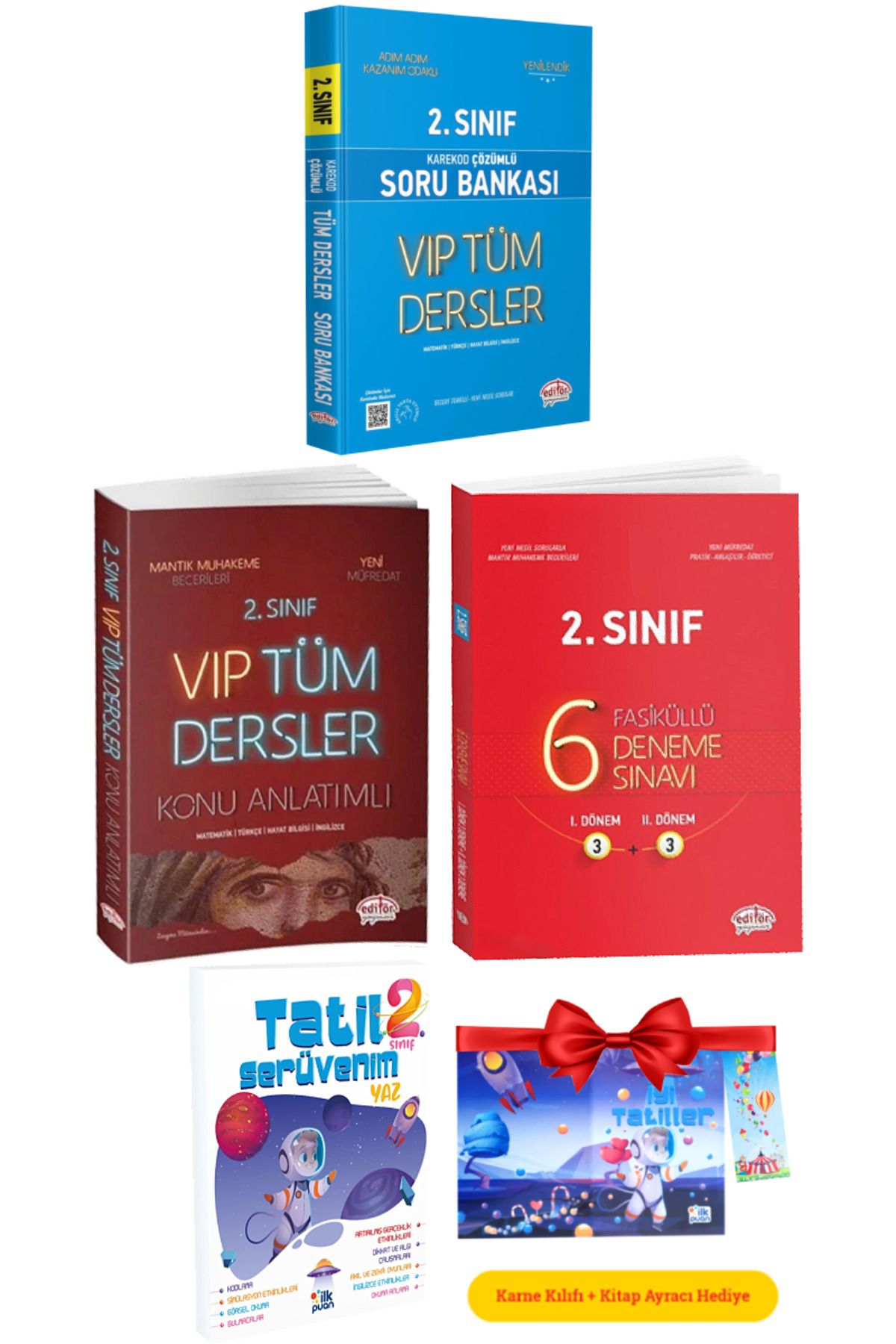 Editör Yayınevi 2. Sınıf Soru Bankası+ Konu Anlatımı+ 6 Fasiküllü Deneme+ Tatil Sevüvenim Yaz Tatil Kitabı+ Hediye