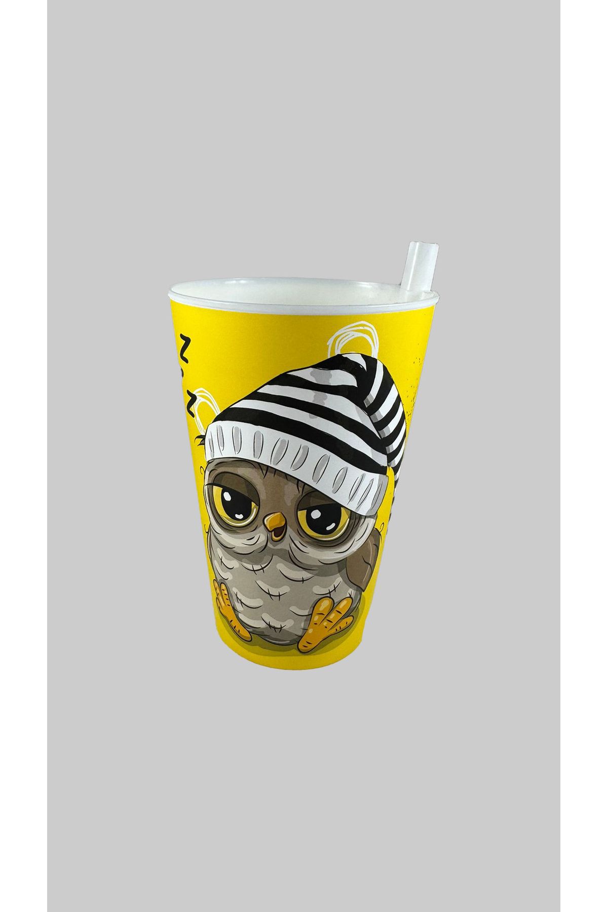 SİHİRLİ AYAKLAR Yummy Kendinden Pipetli Eğlenceli Desenli Bardak 400ml