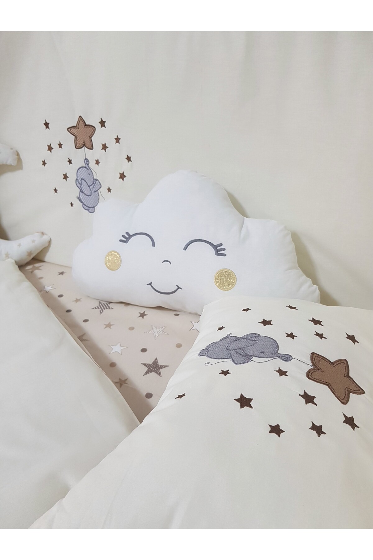 bebek_iklimi 17 Parça Nakışlı Bebek Uyku Seti 60x120 – Aparatlı Lüks Cibinlikli fotoğrafı 5 (önizleme)