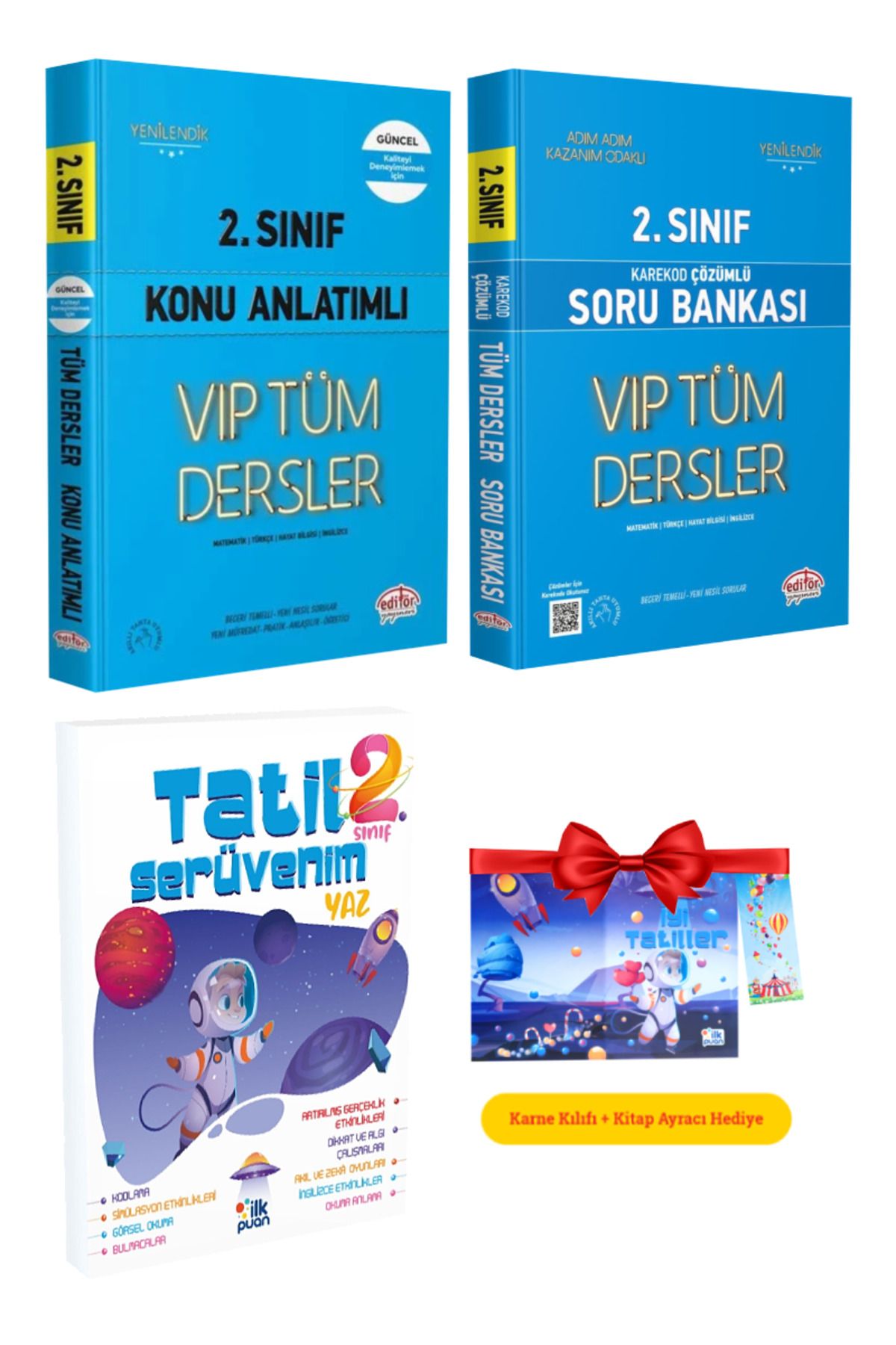 Editör Yayınevi 2. Sınıf VIP Tüm Dersler Konu Anlatımı+ Tüm Dersler Soru Bankası+ Tatil Serüvenim Yaz Tatil Kitabı