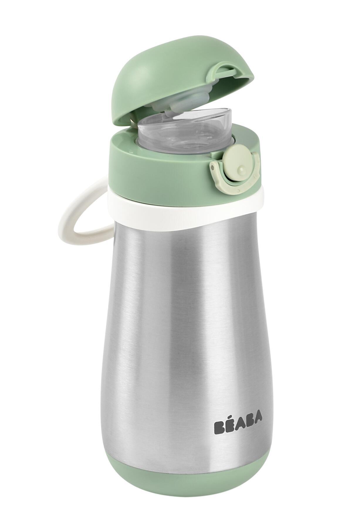 Beaba Paslanmaz Çelik Suluk 350 ml, Sage green fotoğrafı 2 (önizleme)