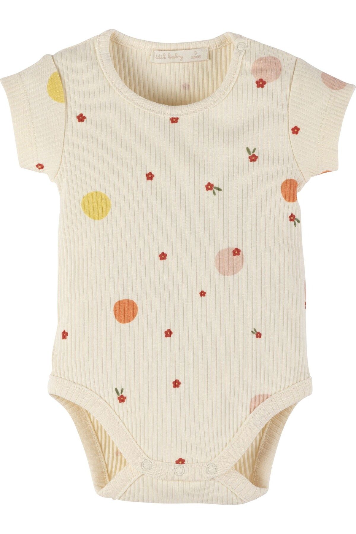 İdilbaby&Mamino İDİLBABY&MAMİNO kız bebek fitilli kısa kol basic body