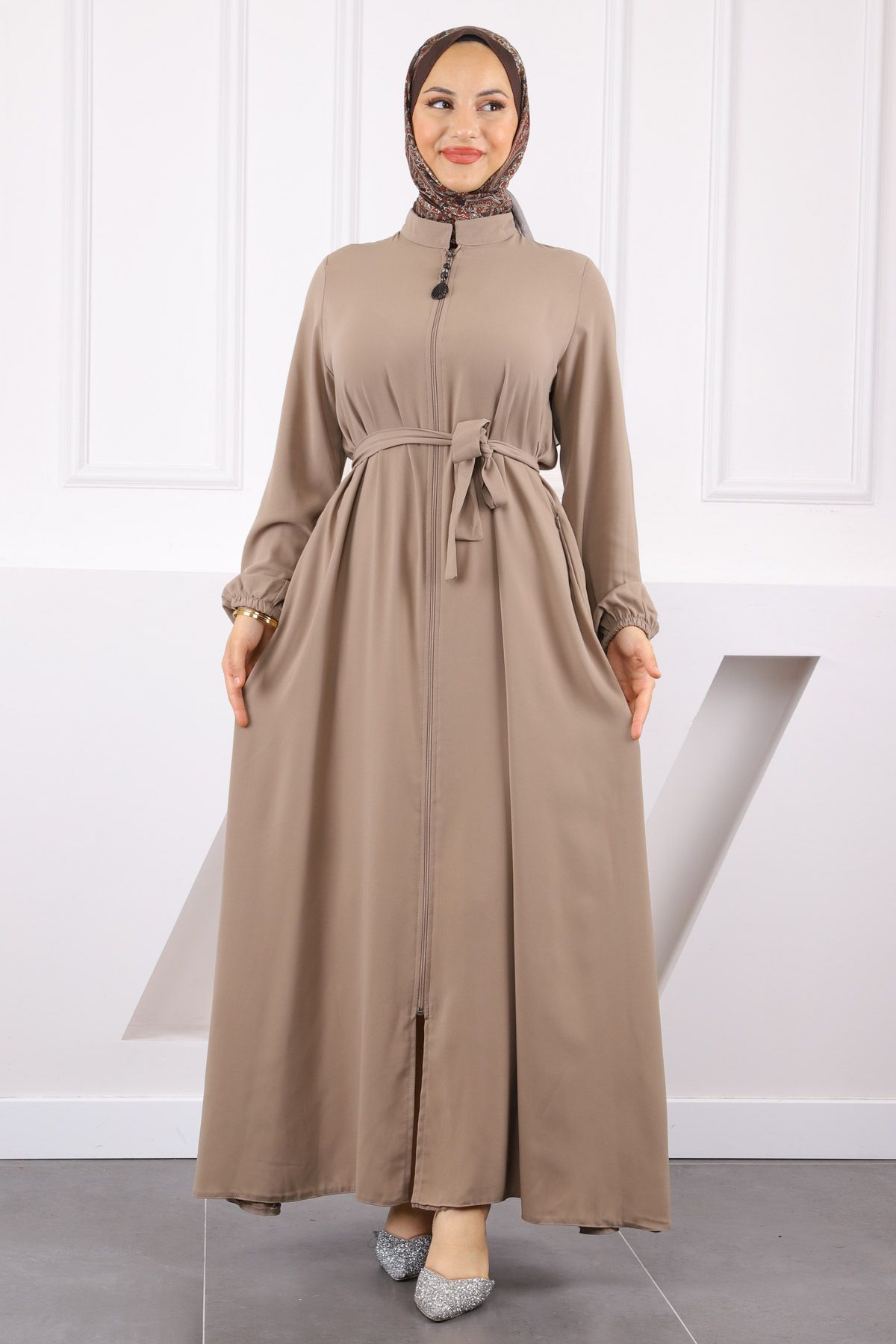 İmajButik Vizon Kol Lastikli Ferace