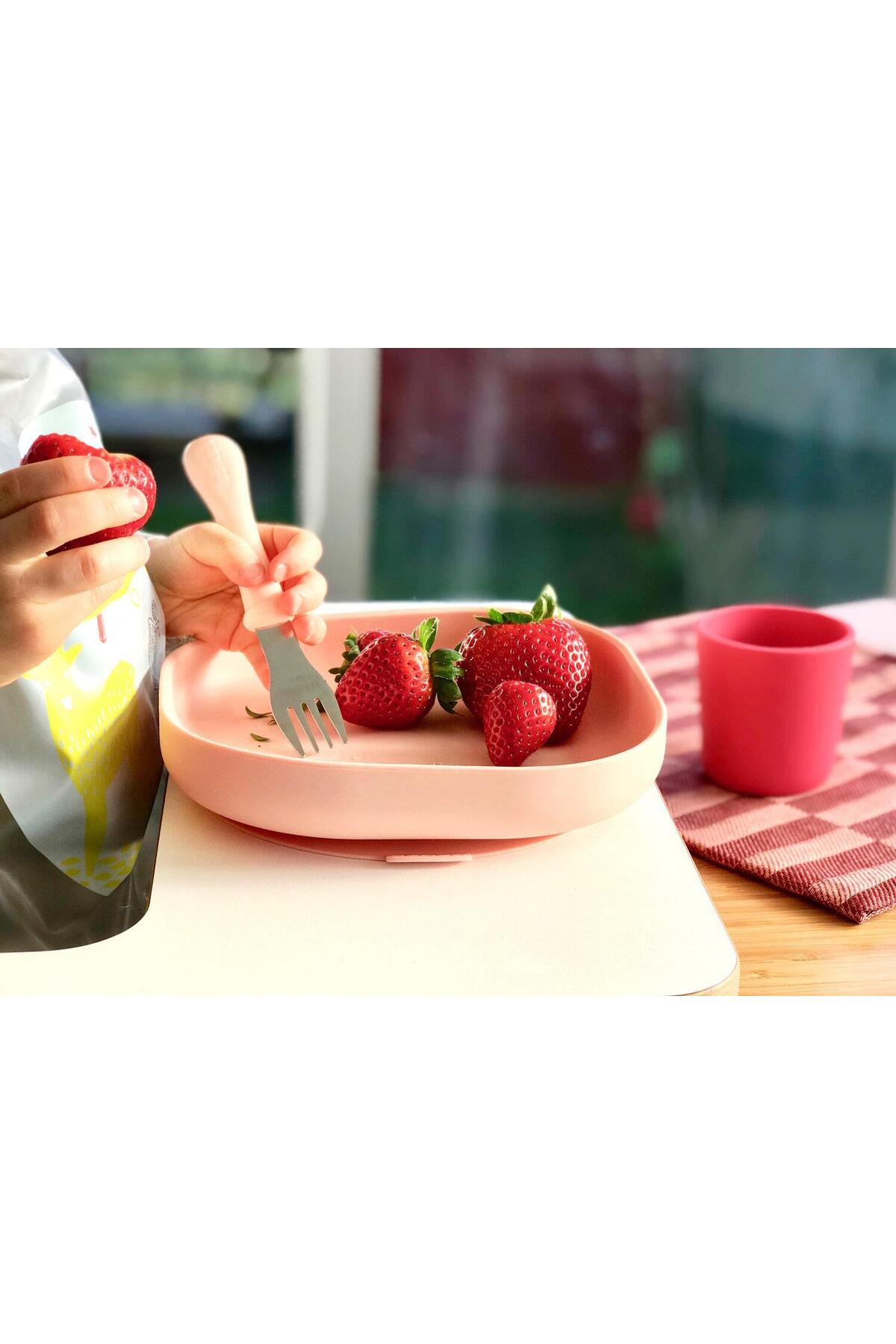 Beaba Vakumlu Silikon Tabak, Light Pink fotoğrafı 3 (önizleme)