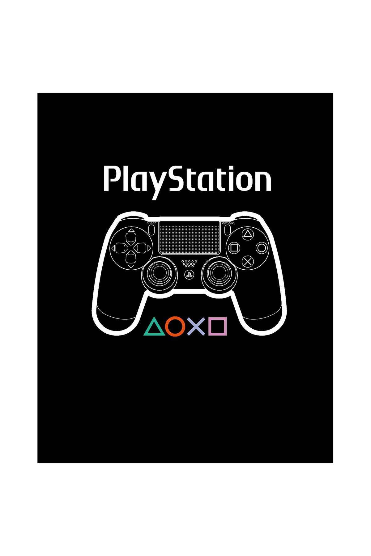 Z zepplin Playstation Gamepad Text Büyük Sırt Patch Yama