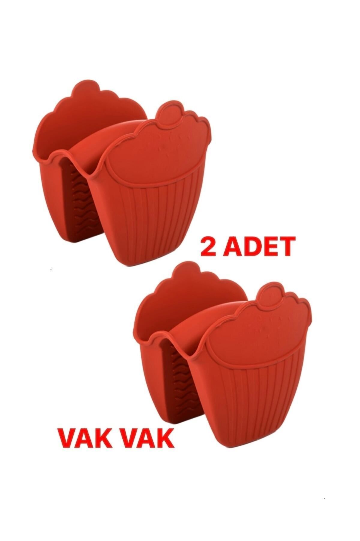 ROYALGROSS Silikon Fırın Eldiveni Vak Vak 2’li Kırmızı