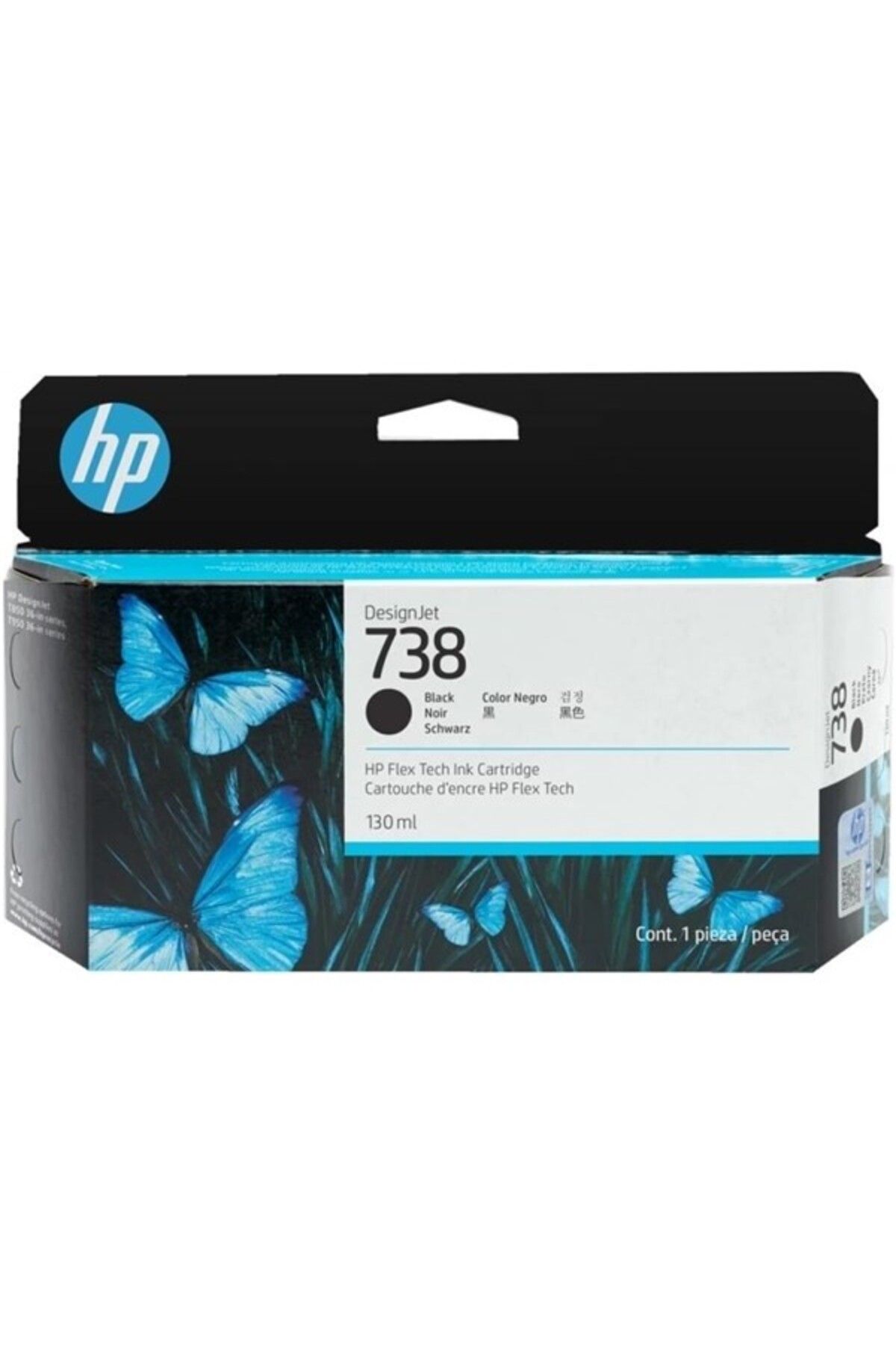 HP 498N4A (738) Black Desıgnjet Ink 130 Ml]]>