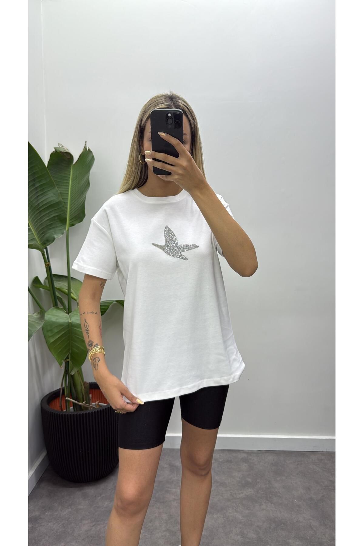 Acar Boutique Full Taşlı Marka T-Shirt