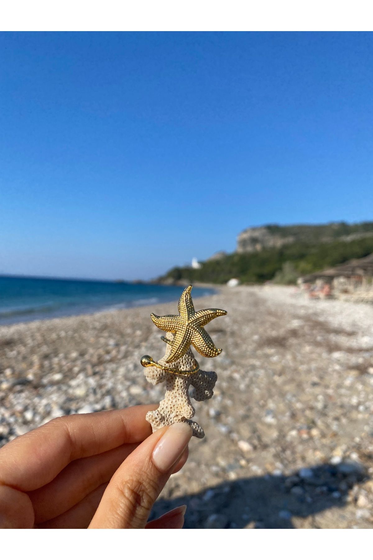 Cayo Largo Jewellery Orion Gold Yüzük Deniz Yıldızı Pirinç Üzeri Altın Kaplama