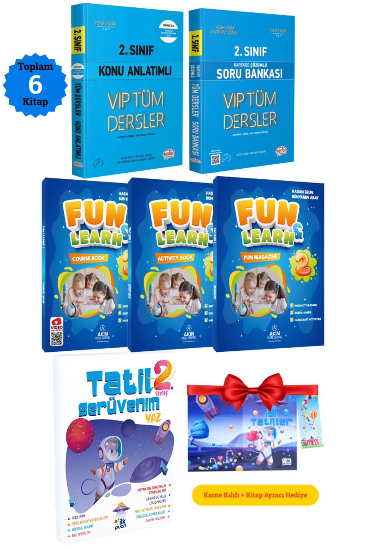 Editör Yayınevi 2. Sınıf Tüm Dersler Konu Anlatımı+Soru Bankası+ Fun Learn İngilizce Seti+ Yaz Tatil Kitabı+ Hediye