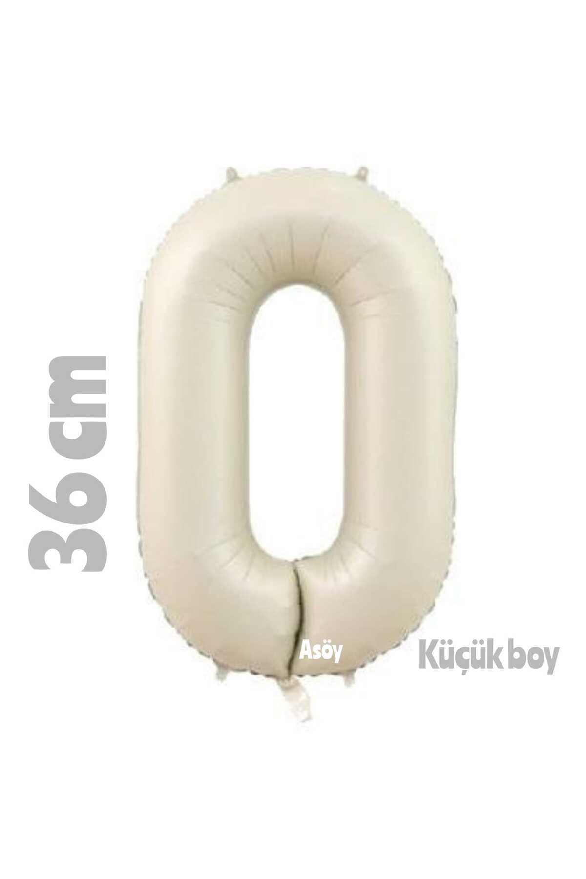 asöy Folyo Balon 0 Rakam Balon 36 Cm Küçük Boy Krem Renk 0 Yaş Balonu Doğum Günü Parti Seti Malzemeleri