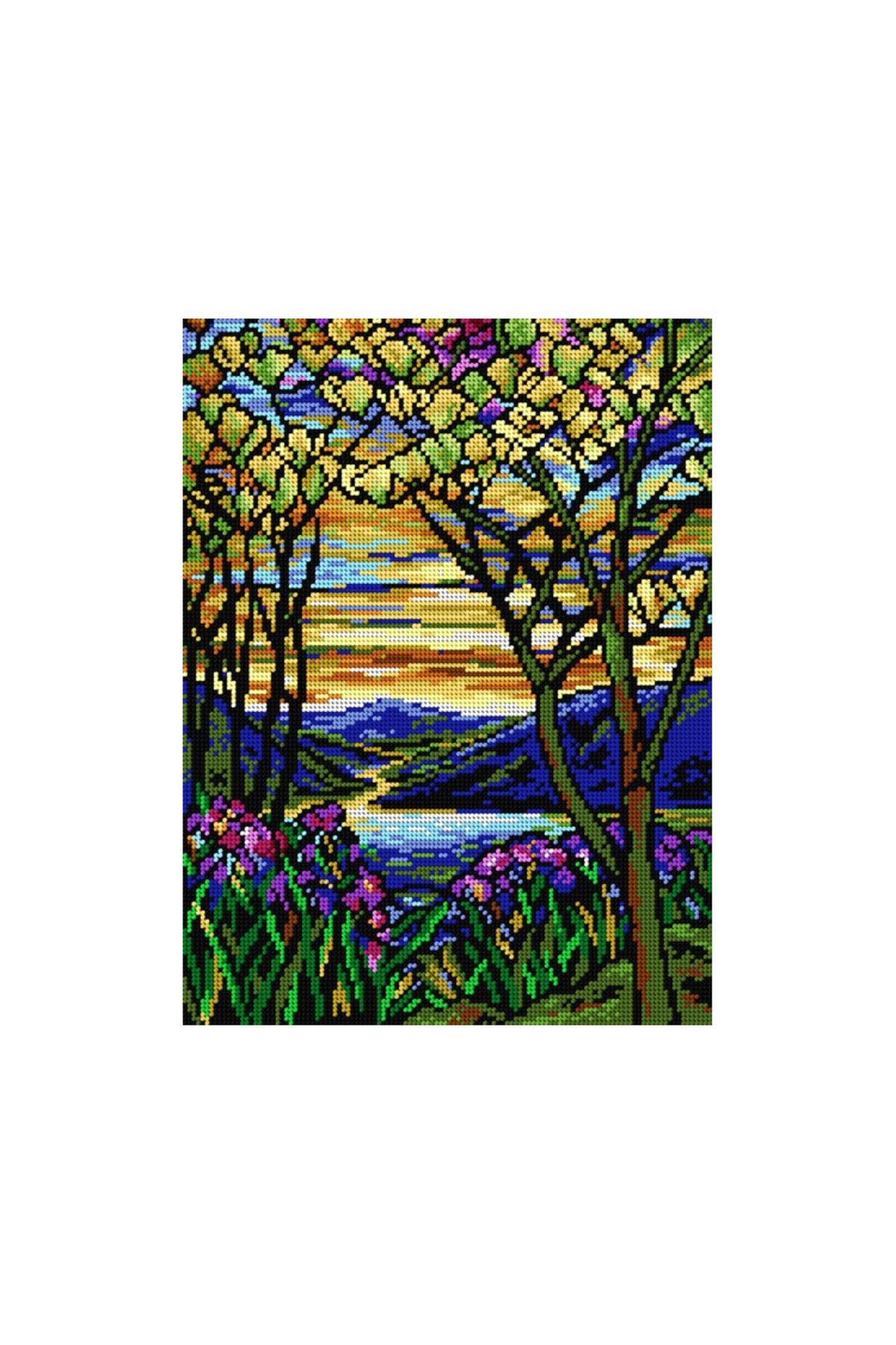 Orchidea Baskılı Goblen Manzara 2099 30*40 cm