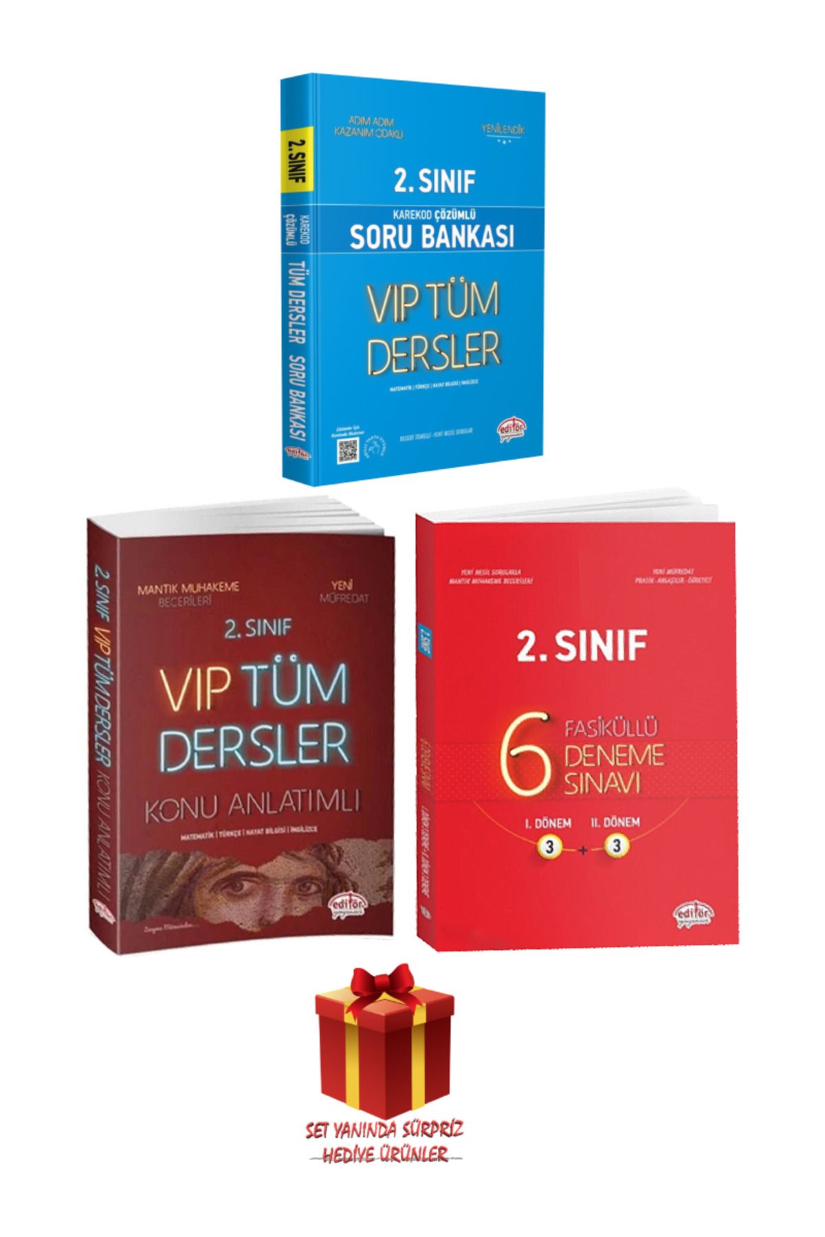 Editör Yayınevi 2. Sınıf VIP Tüm Dersler Soru Bankası+ Konu Anlatımı+ 6 Fasiküllü Deneme Sınavı+ Sürpriz Hediye