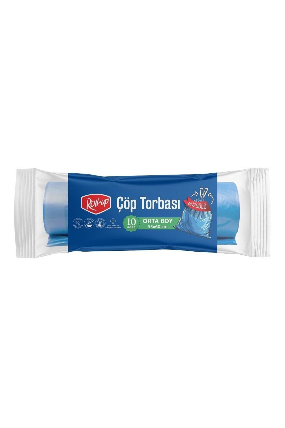 alsepeteavm Roll-up Çöp Torbası Orta Boy Büzgülü 55x60cm 10 Adet