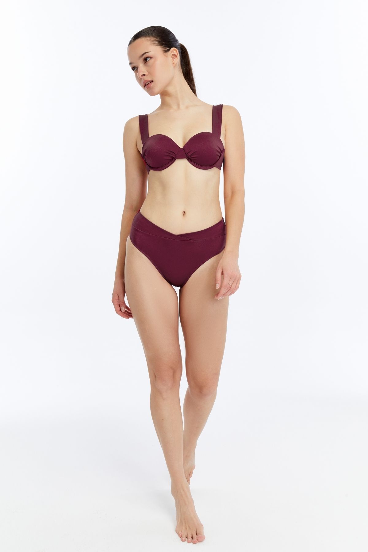 LOVELY THINGS GRETA BALCONETTE BİKİNİ ÜST - Bordo Renk