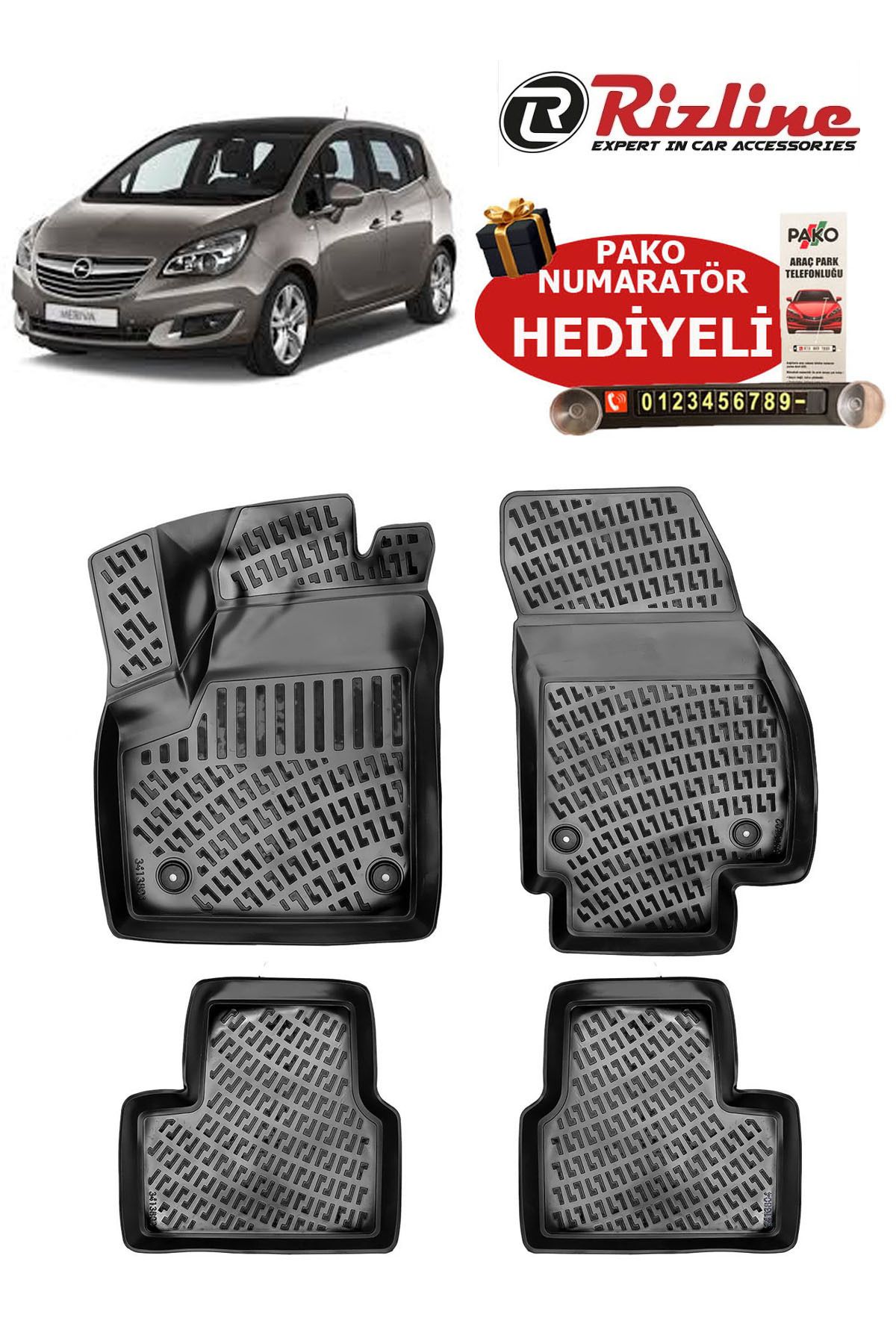Rizline Opel Meriva B 2010-2017 Havuzlu Paspas