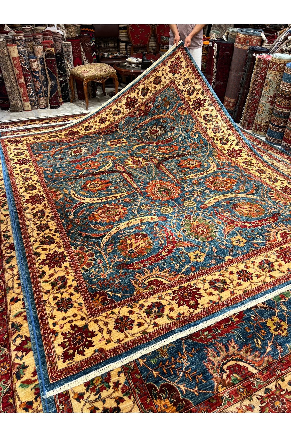 RD RAMAZAN DAĞ EL HALI SANATI El Dokuma Afgan Halısı Ağac Klasik Model Ebat 290x245