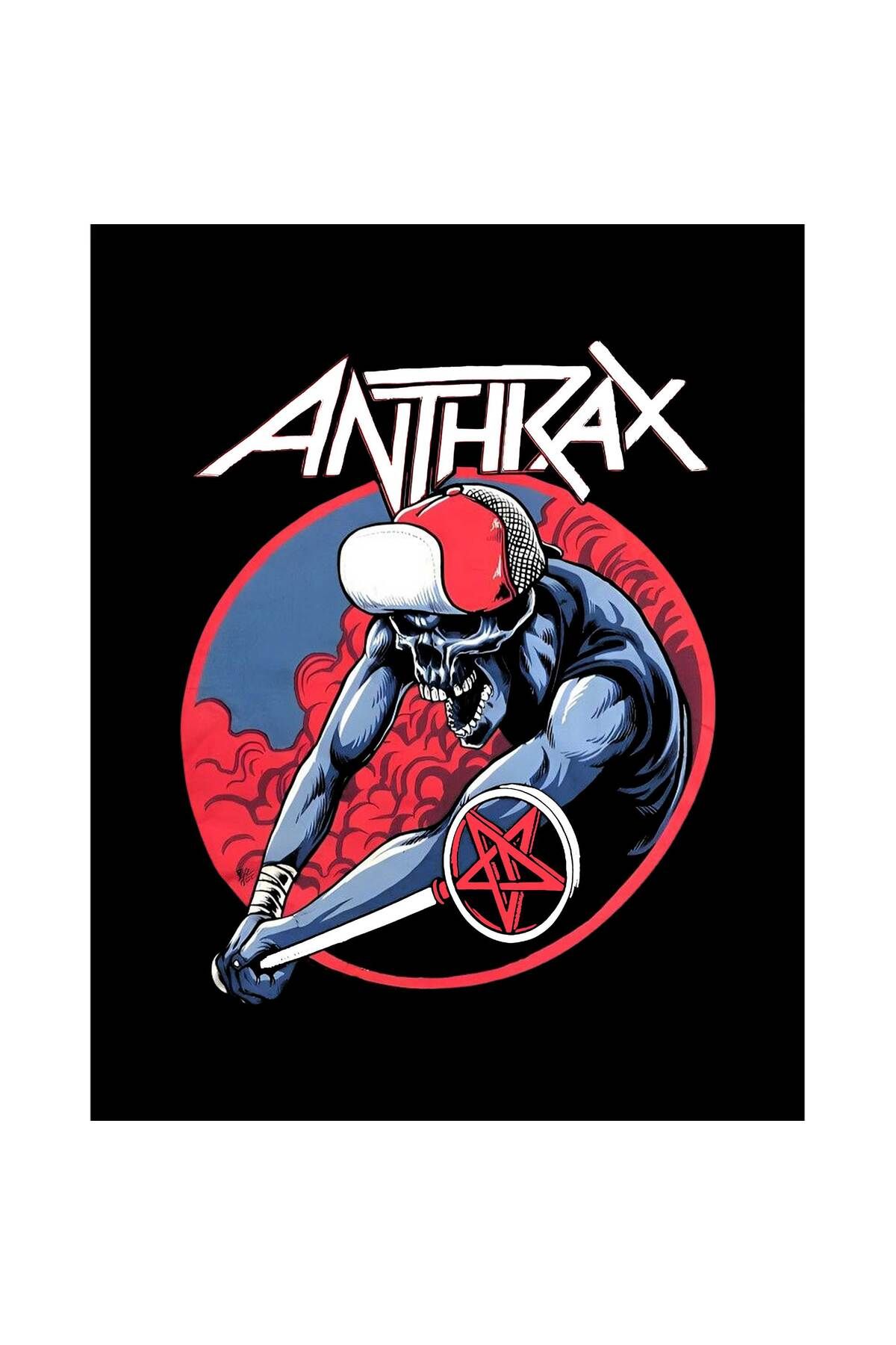 Z zepplin Anthrax Pentegram Büyük Sırt Patch Yama
