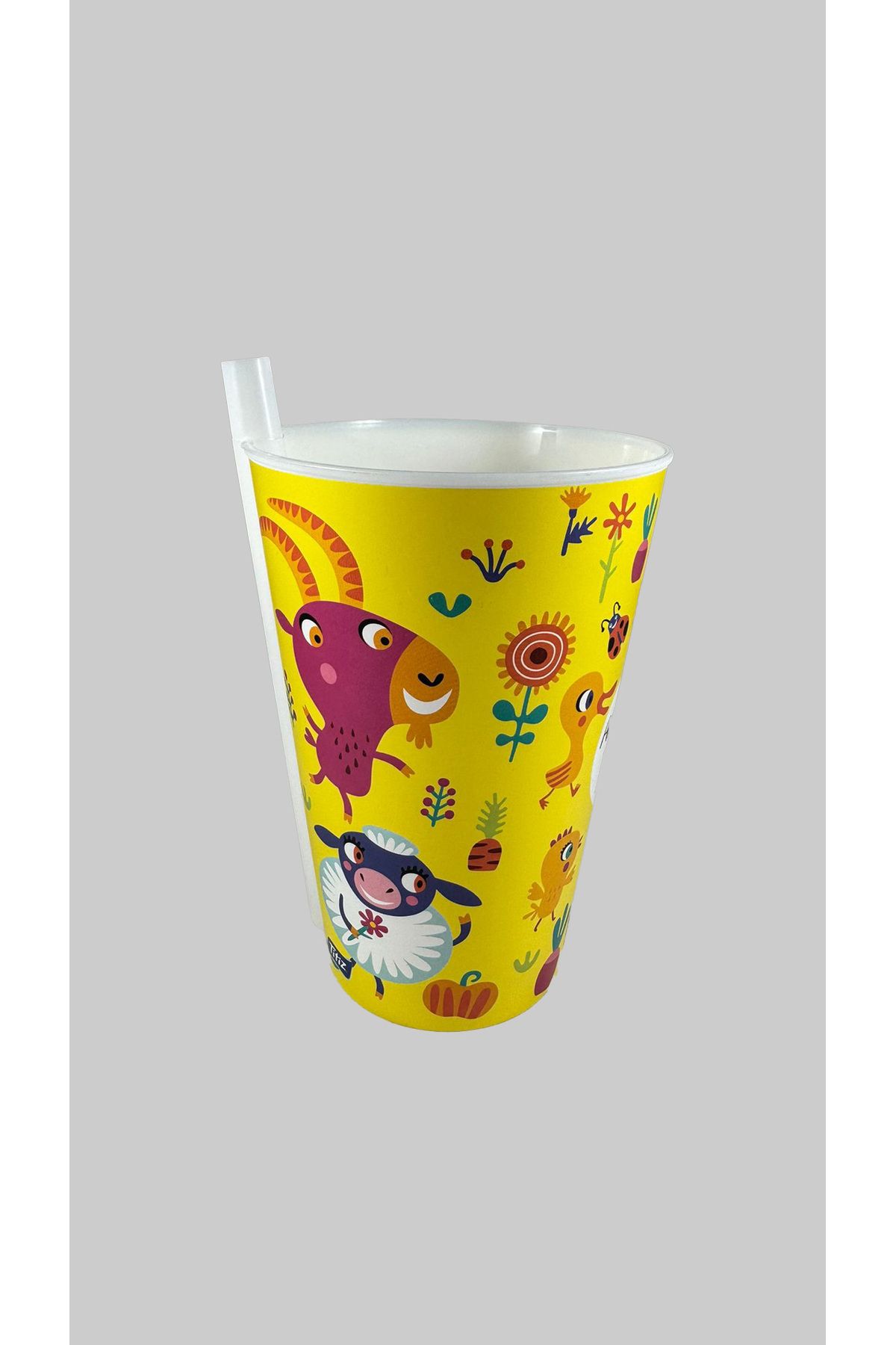 SİHİRLİ AYAKLAR Yummy Kendinden Pipetli Eğlenceli Desenli Bardak 400ml