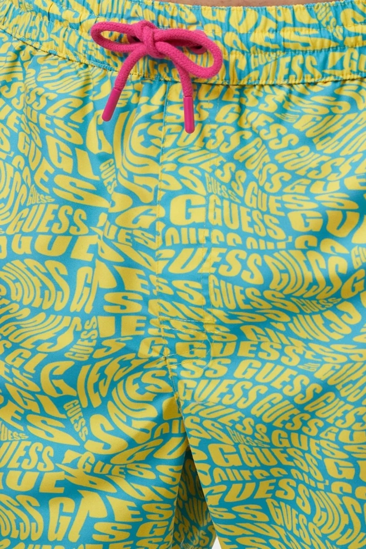 Guess SWIMTRUNK MEDIUM DISTORTED 100 Erkek Mavi Şort