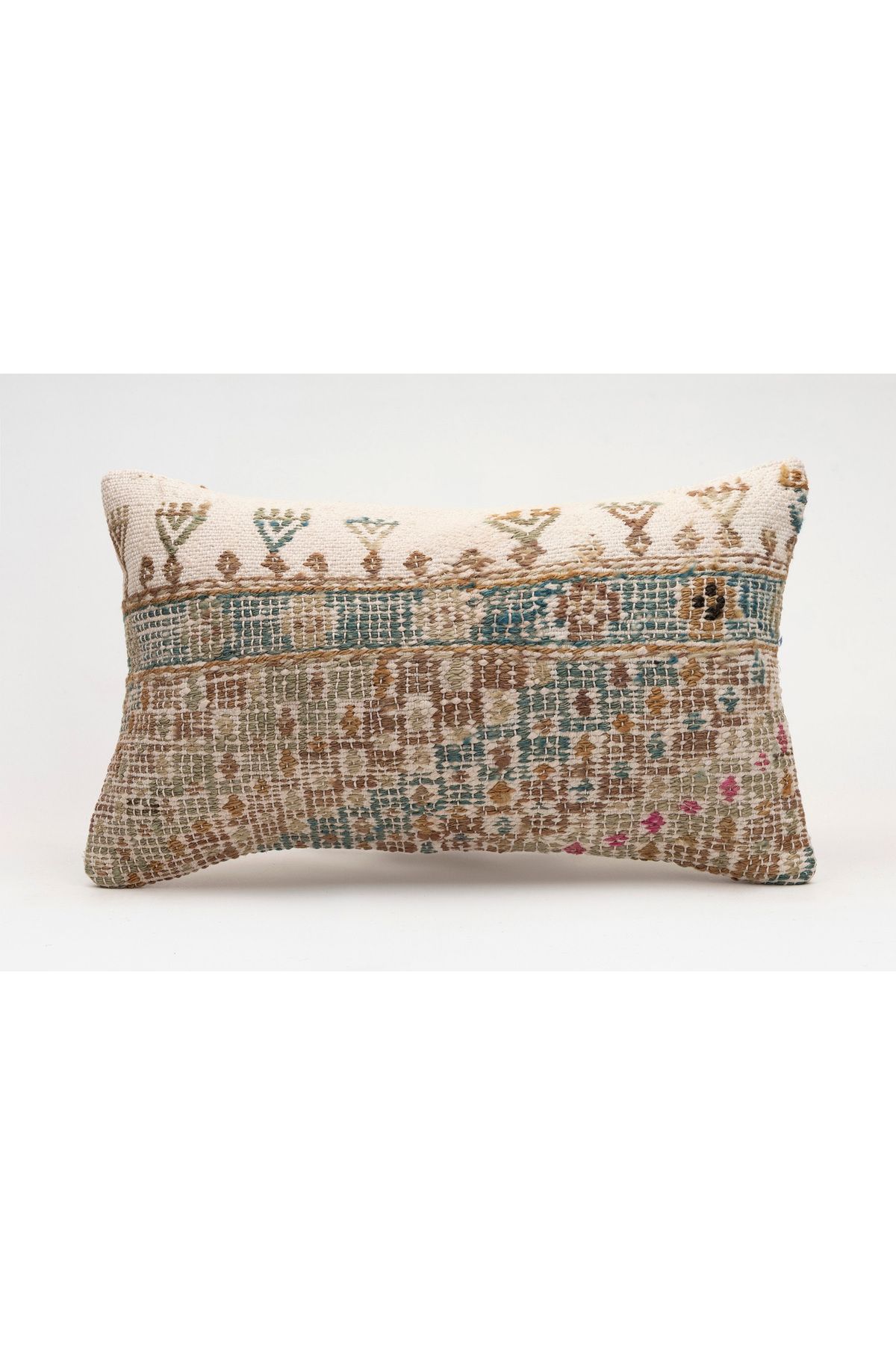 Kilim Whole Sale El Yapımı Kilim'den Yapılmış Vintage Kırlent Kılıfı, Yün, 30x50 Cm