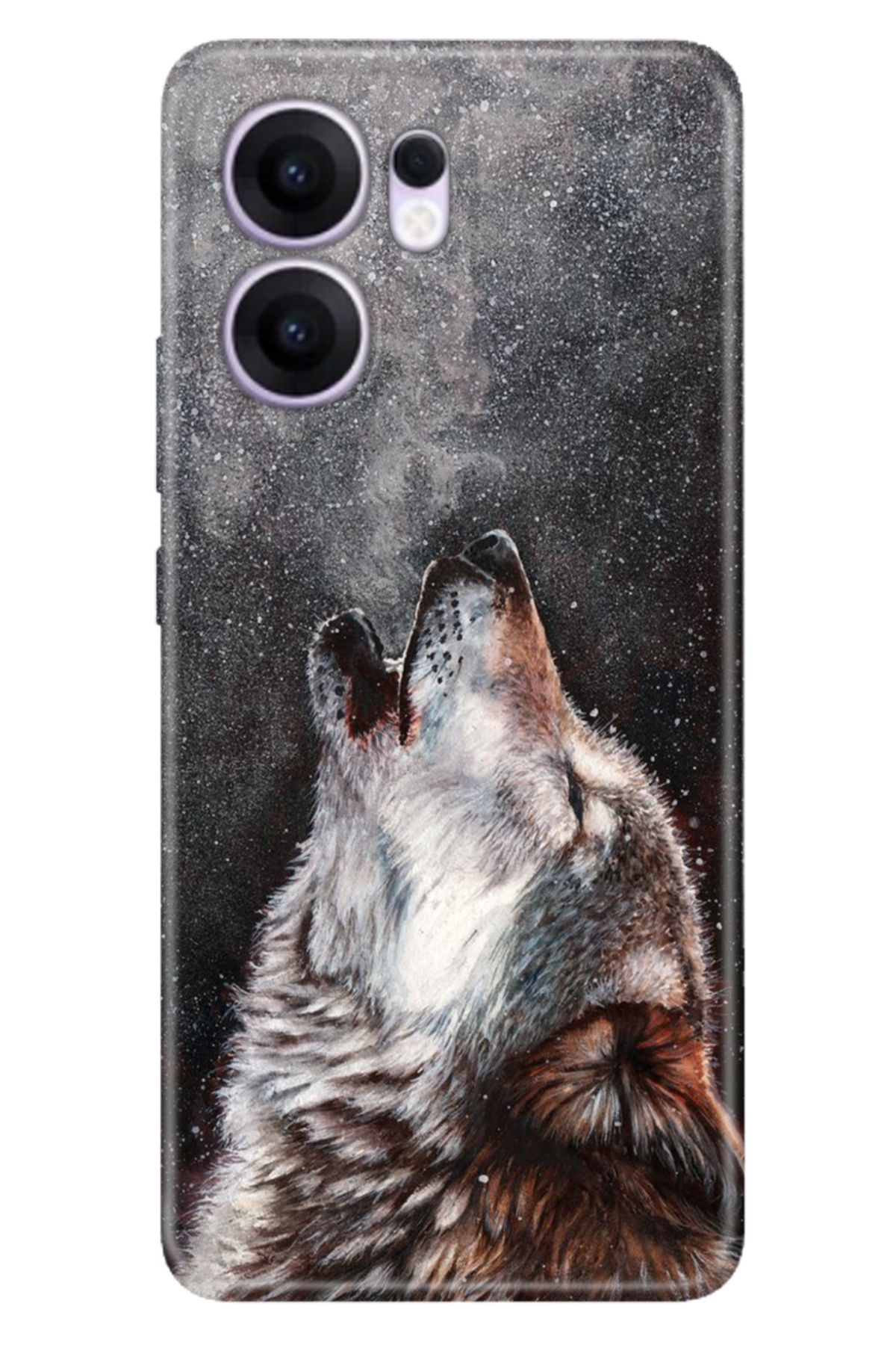 OPPO Reno 13F 5G Kılıf Renkli Silikon Baskılı TPU Vahşi Kurt