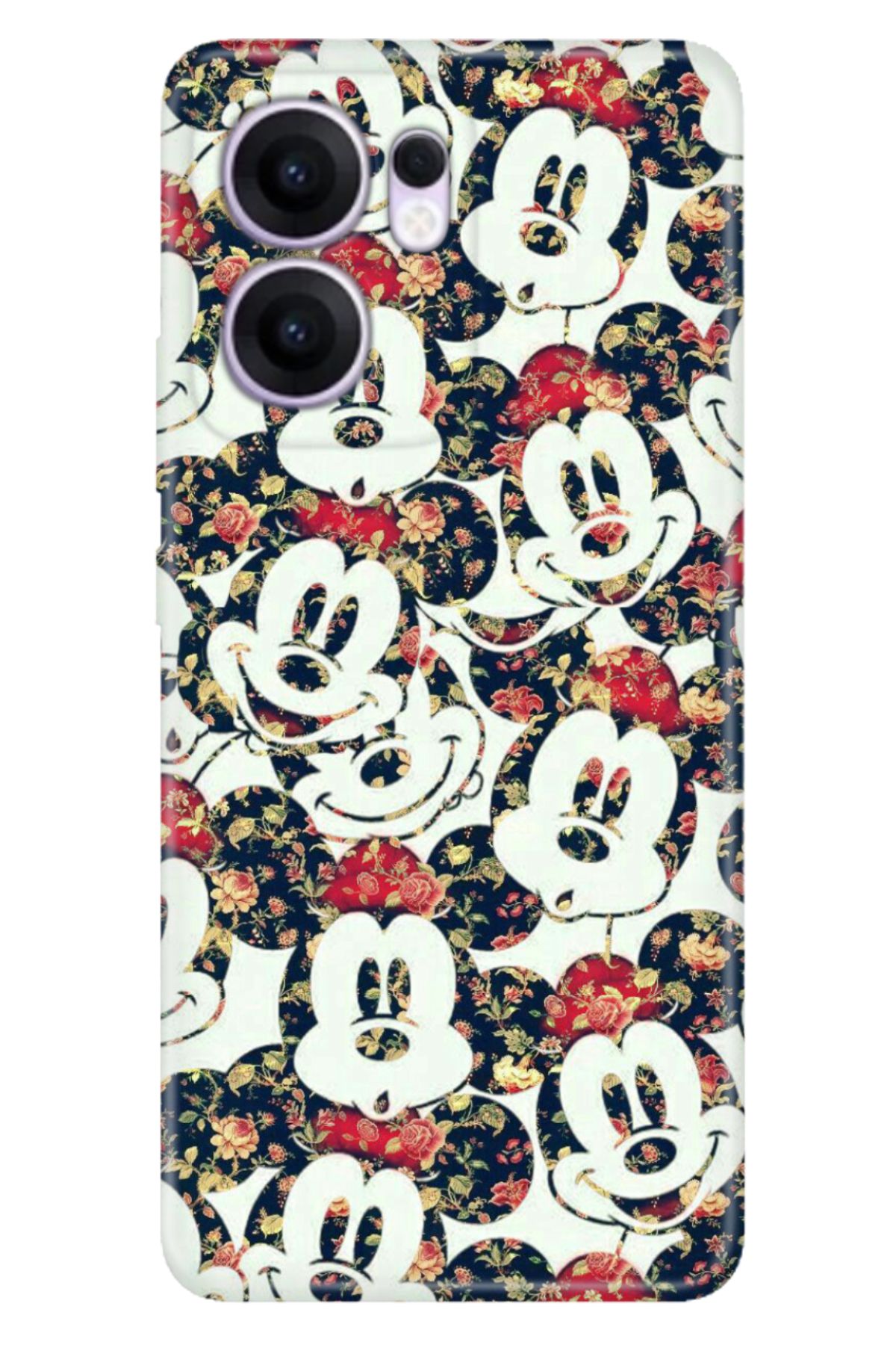 OPPO Reno 13F 5G Kılıf Renkli Silikon Baskılı TPU Mouse
