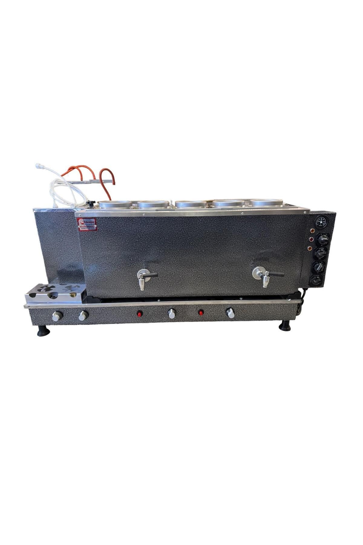 Meşale Demsu Plus 5 Demlikli Chromat Elektrik + Gazlı Full Otomatik Çay Kazanı
