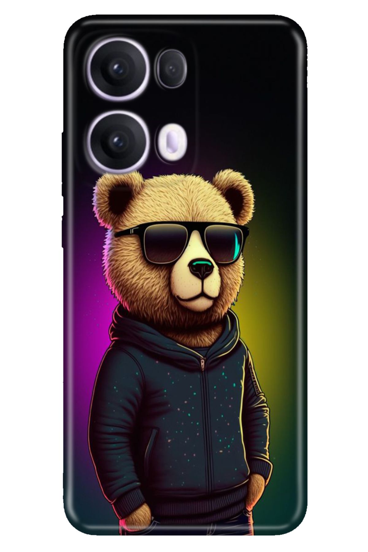 OPPO Reno 13 Pro Oppo Kılıf Tema Trendy Silikon Baskılı Cool Teddy